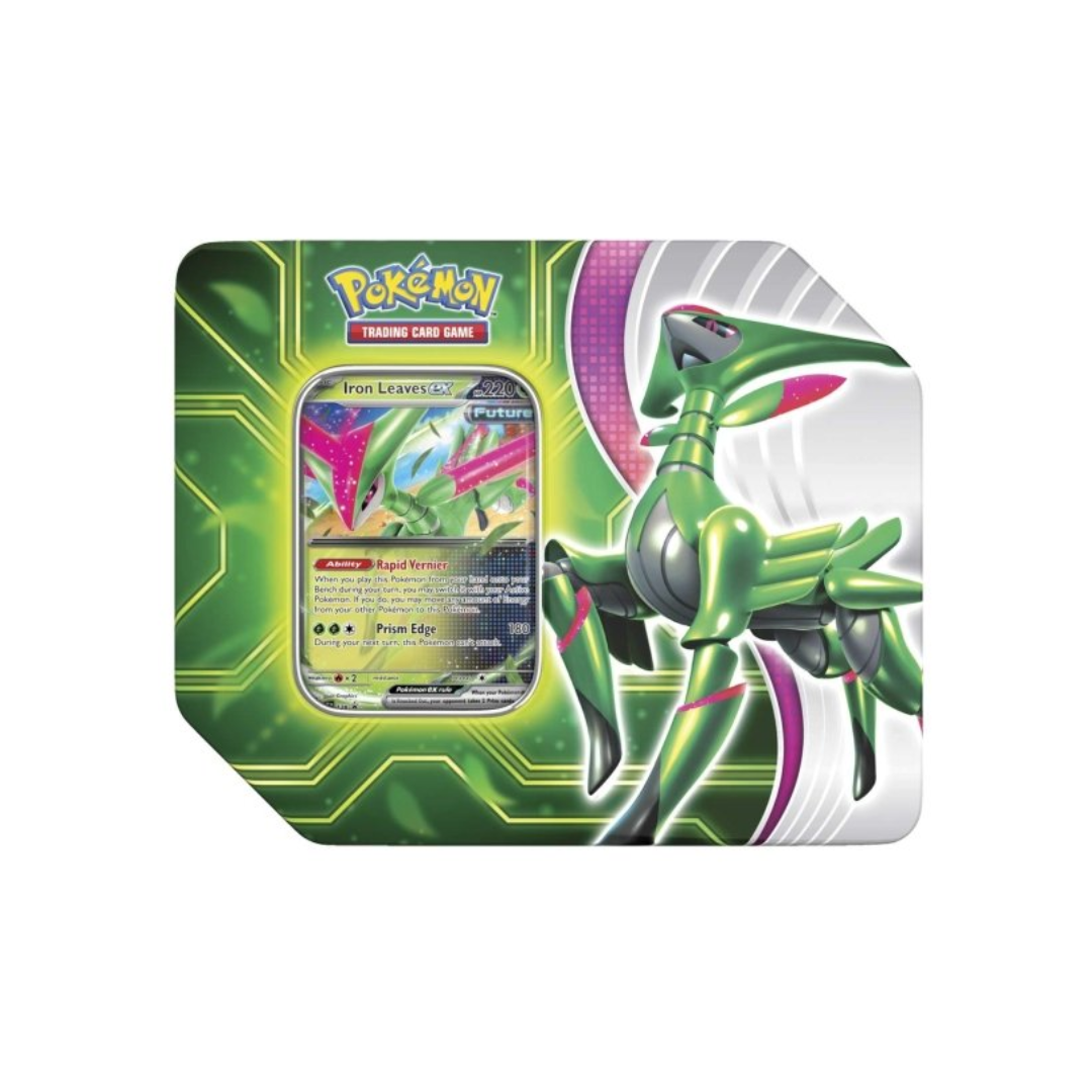 Pokemon Iron Leaves ex Tin - Collectible Trading Card Game for Kids & Adults - Perfect for Battles, Gifts, and Pokemon Card Collections