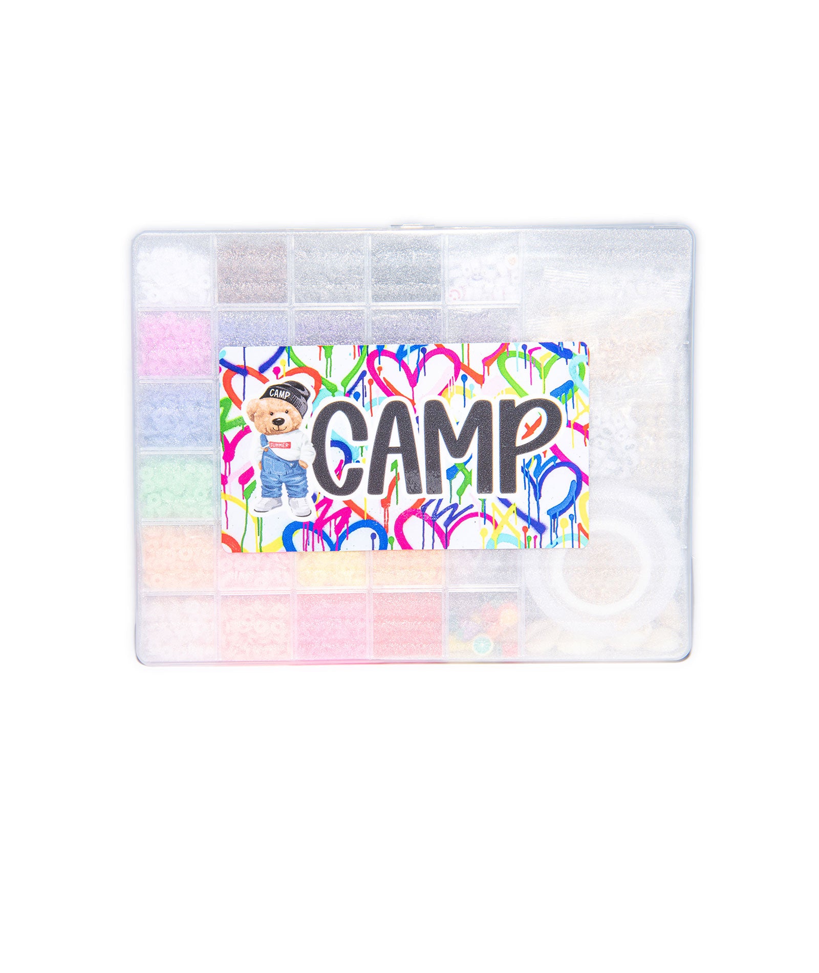 Camp Teddy Bear Bead Kit for Kids - DIY Craft Kit with Colorful Beads & Accessories - Perfect for Summer Camp, Birthday Parties & Arts & Crafts Activities