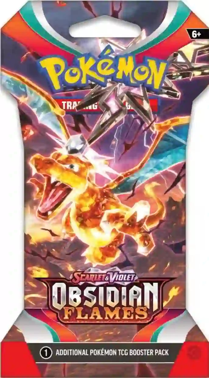 Pokemon Scarlet & Violet Obsidian Flames Sleeved Booster Pack - Collectible Trading Cards for Battles & Trading | Perfect for Game Nights, Tournaments & Gifts