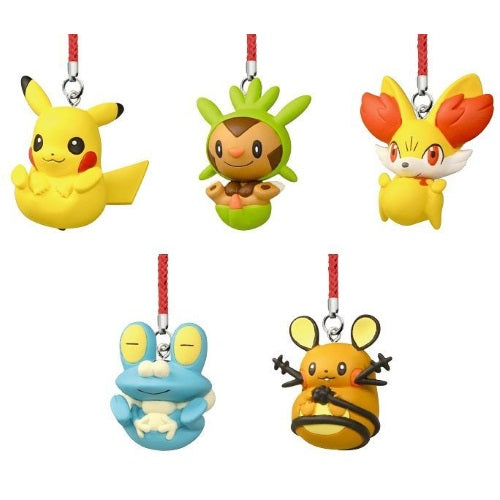 Pokemon Takara Tomy Arts Round Netsuke Keychain - Cute Anime Character Keyring for Backpacks, Bags & Cosplay Accessories - Perfect Gift for Pokemon Fans & Collectors