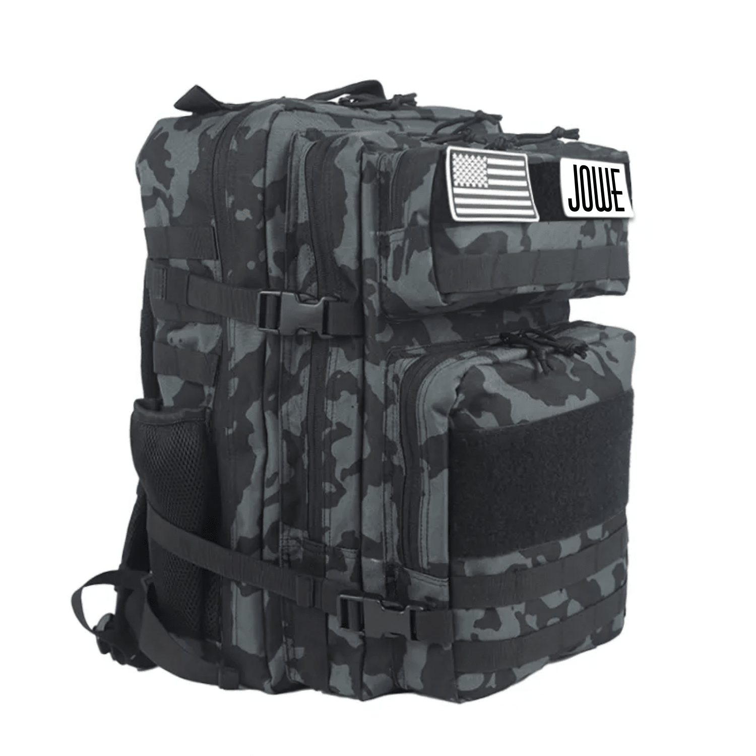 Jowe Tactical 45L Military Backpack - Grey Camouflage Waterproof Hiking Backpack for Outdoor Camping, Travel & Survival Gear