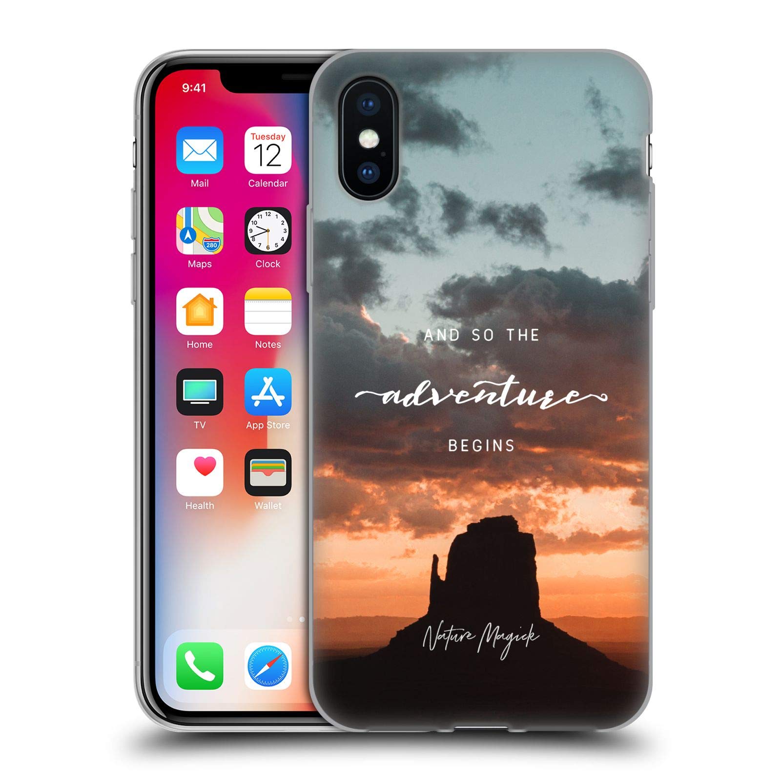 Head Case Designs Nature Magick Desert iPhone X/Xs Soft Gel Case - Durable Protective Cover for Outdoor Adventures & Daily Use