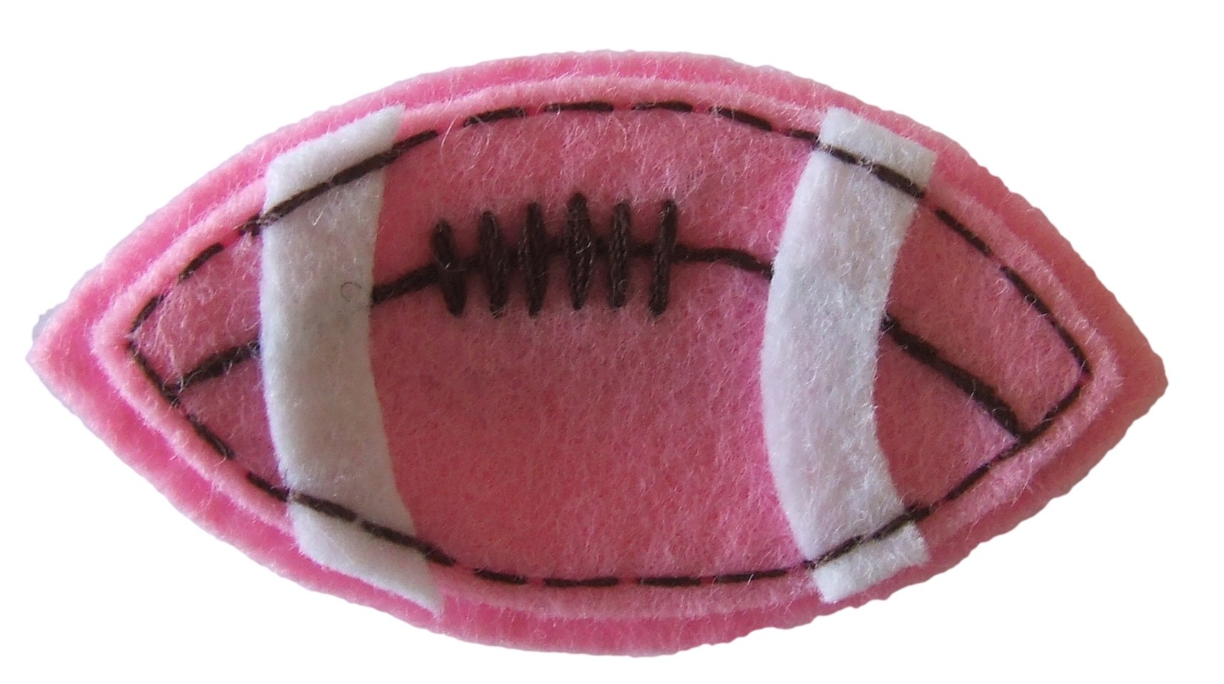 Pink Felt Football Hair Clip for Girls Sports Party