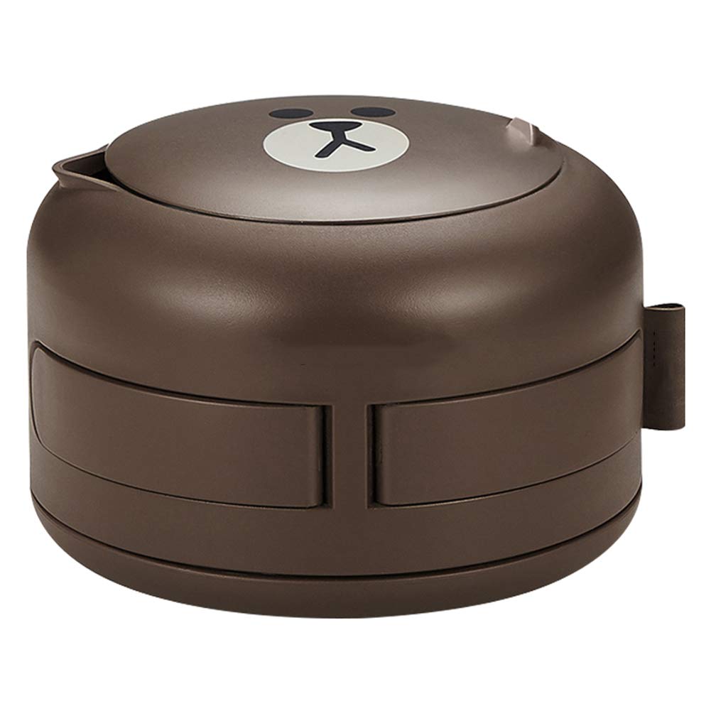 Portable Collapsible Electric Travel Kettle - Food Grade Silicone Foldable Hot Water Boiler with Boil-Dry Protection (Brown) | Perfect for Camping, Dorm Rooms & Business Trips