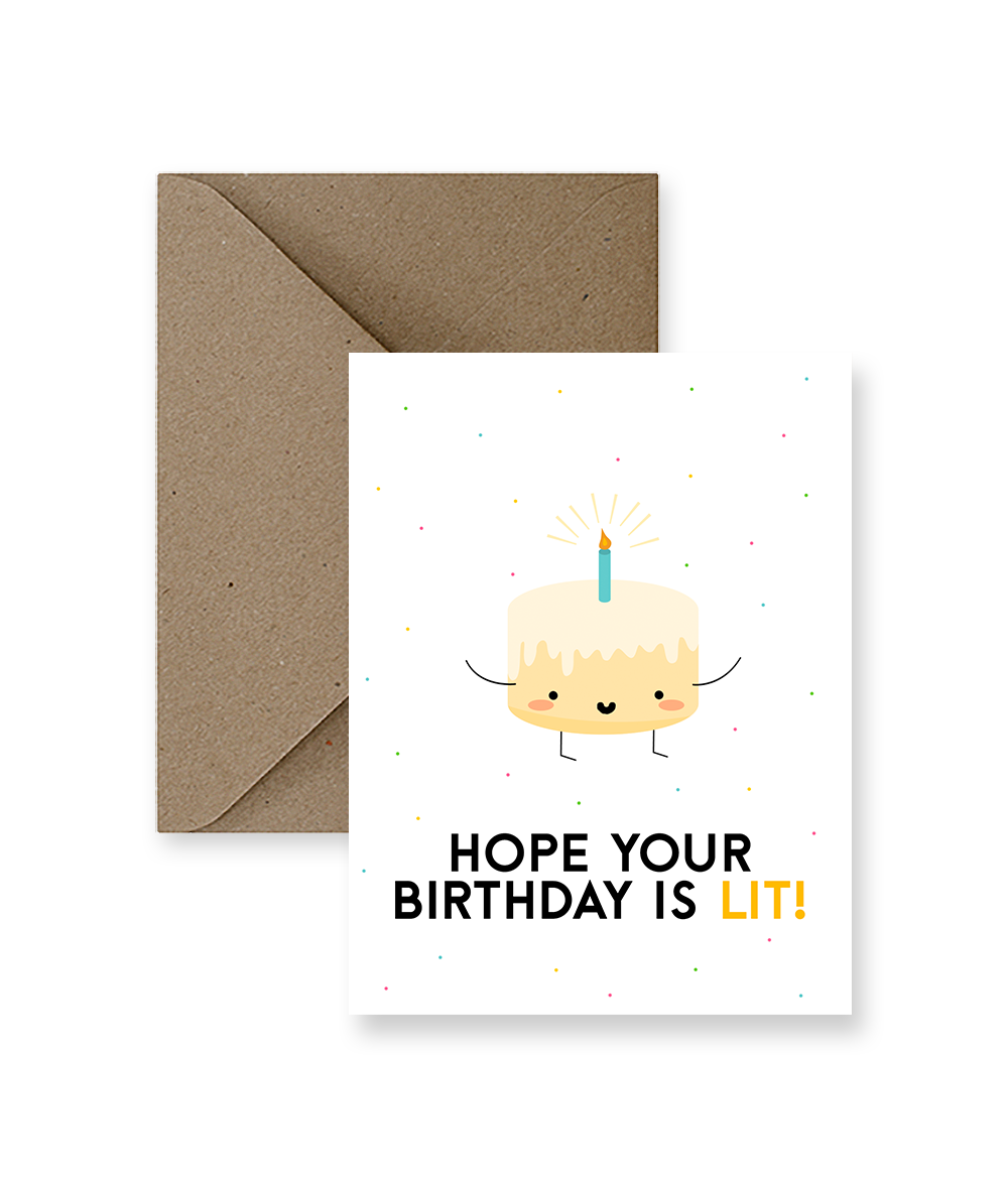 Hope Your Birthday Is Lit! Funny Birthday Card for Friends & Family - Perfect for Birthdays, Parties & Celebrations