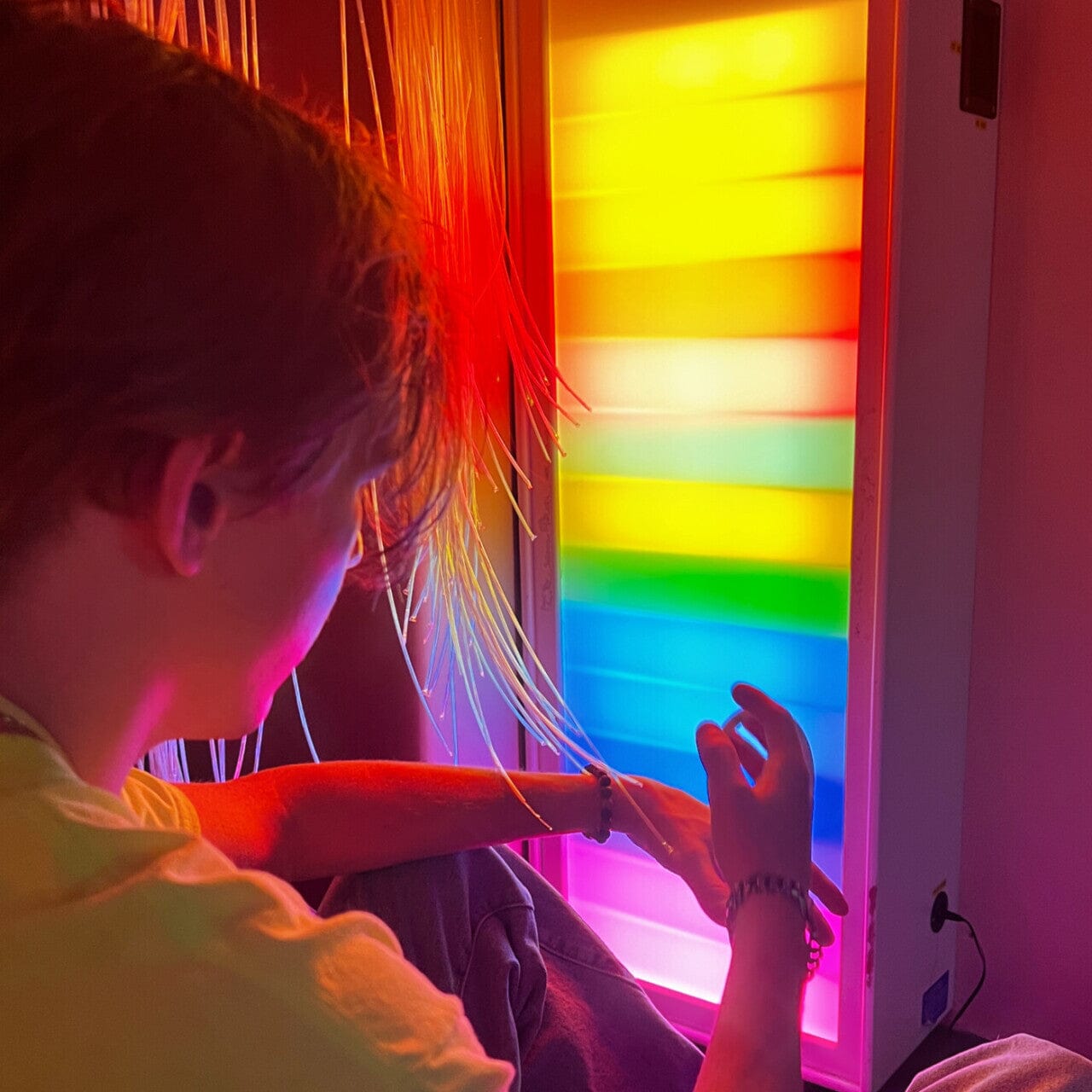 Sound-Activated LED Ladder Lights - Interactive Sensory Play Panel for Kids | Perfect for Bedroom Decor, Playroom Activities & Autism Sensory Toys