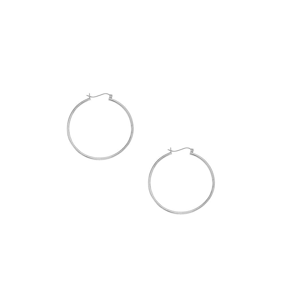 10K Gold 1.5x40mm Hoop Earrings for Women - Classic Thin Circle Huggie Earrings for Everyday Wear, Gift Giving & Special Occasions