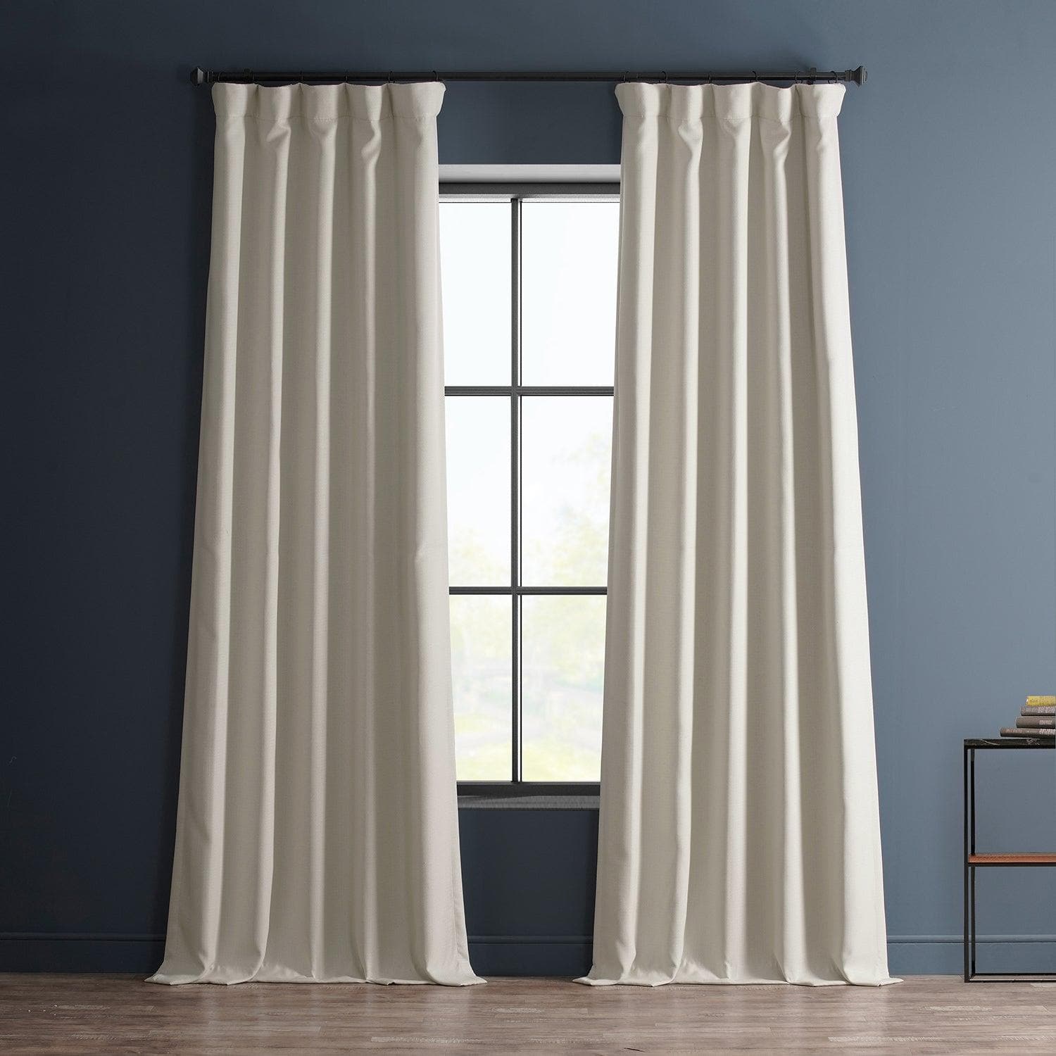 Blackout Curtains with Birch Texture - Faux Linen Window Drapes for Bedroom & Living Room - Light Blocking Thermal Insulated Panels for Better Sleep & Energy Efficiency