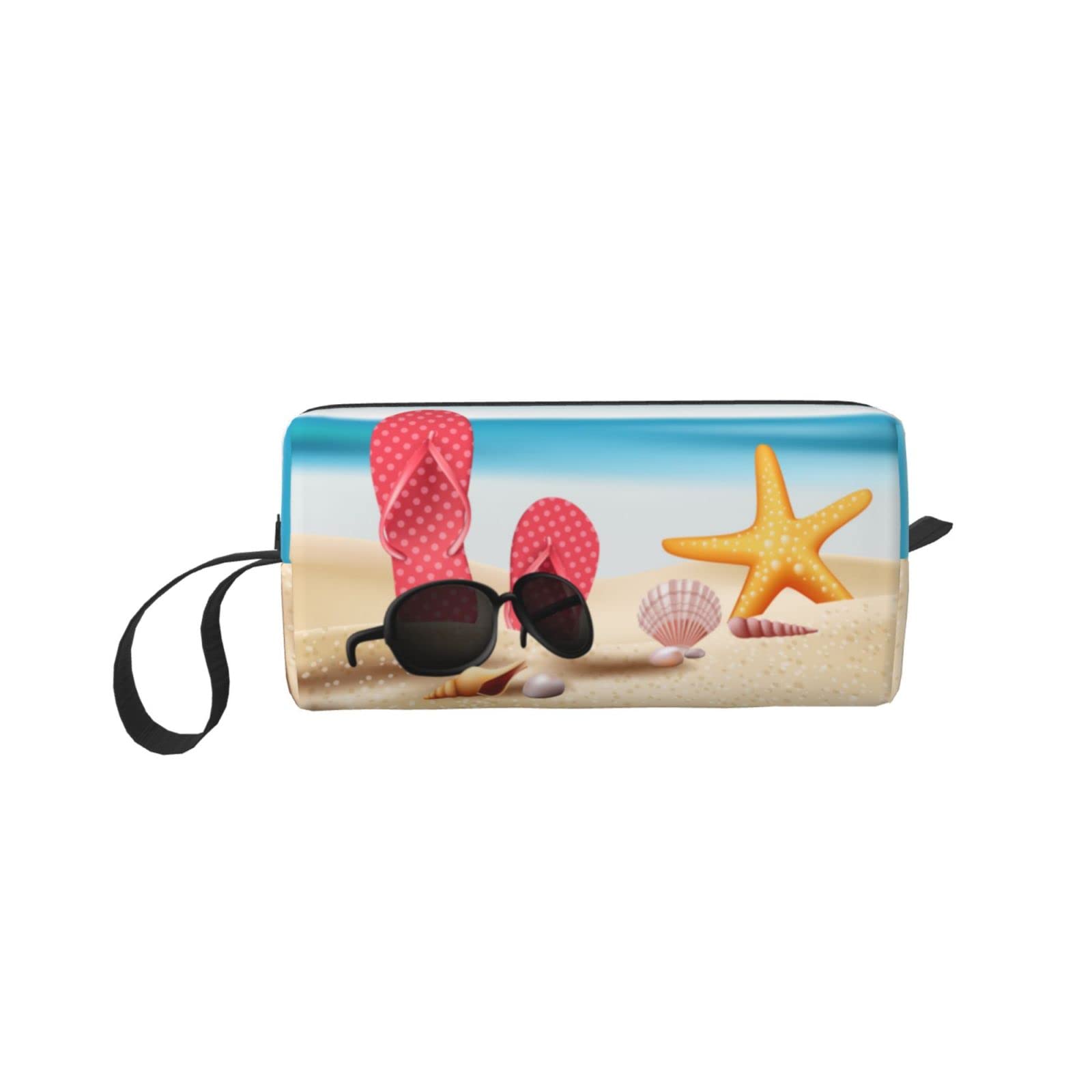 Waterproof Cosmetic Bag for Travel & Beach - Portable Makeup Pouch Organizer with Zipper, Cute Handbag for Women & Girls - Perfect for Vacation, Gym, Daily Use & Holiday Gifts