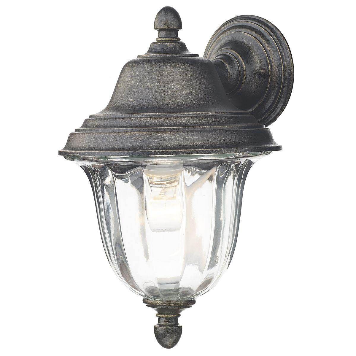 Aldgate Black Gold IP44 Waterproof Outdoor Wall Light - Elegant Exterior Lighting for Patio, Garden, and Porch