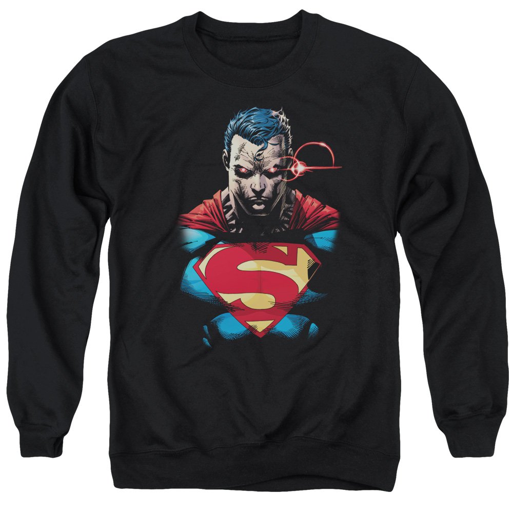 Superman Displeased Graphic Unisex Crewneck Sweatshirt for Men & Women - Casual Streetwear, Cosplay & Comic Book Fan Apparel