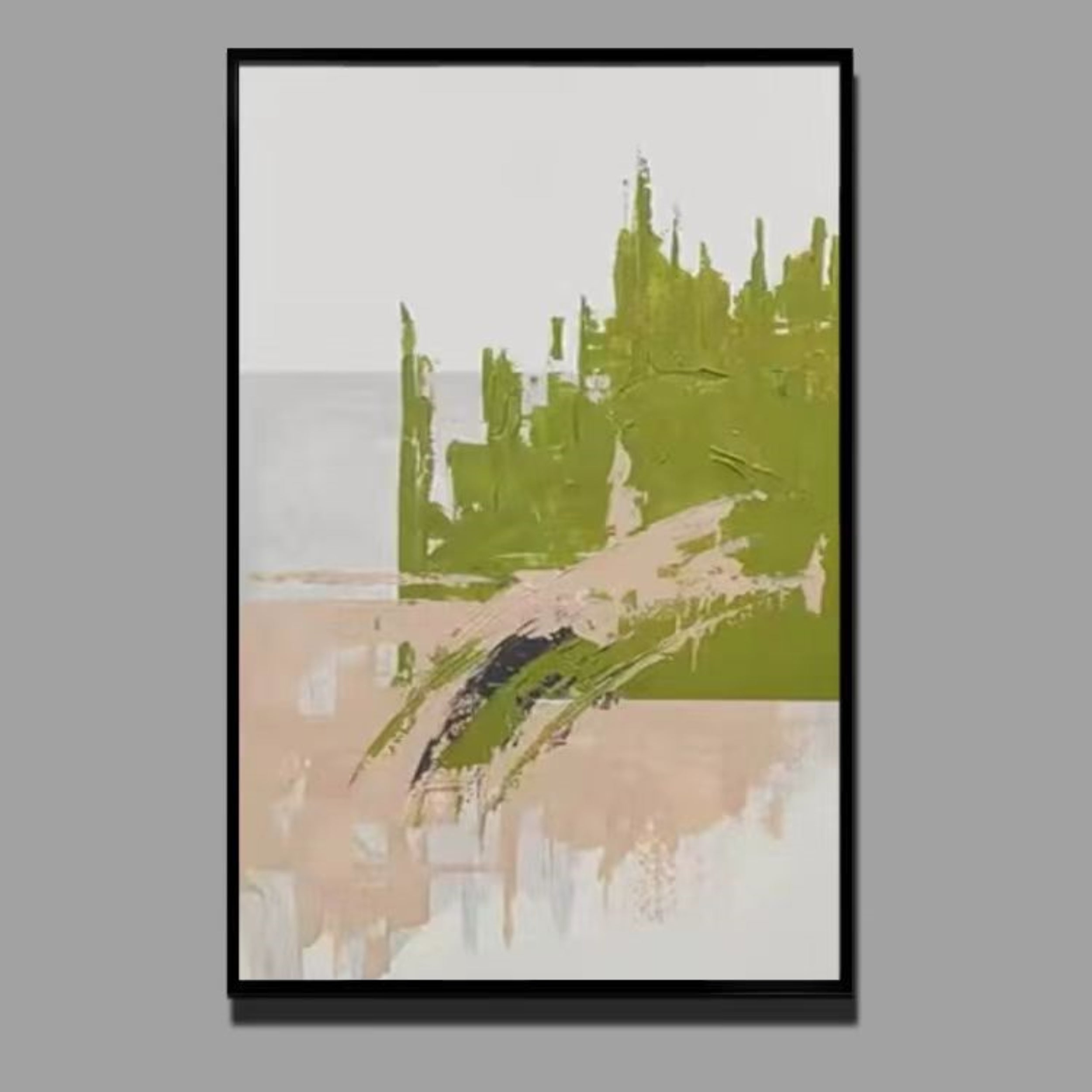 Blue & Green Abstract Wall Art Print #BG021 - Modern Home Decor for Living Room, Bedroom & Office