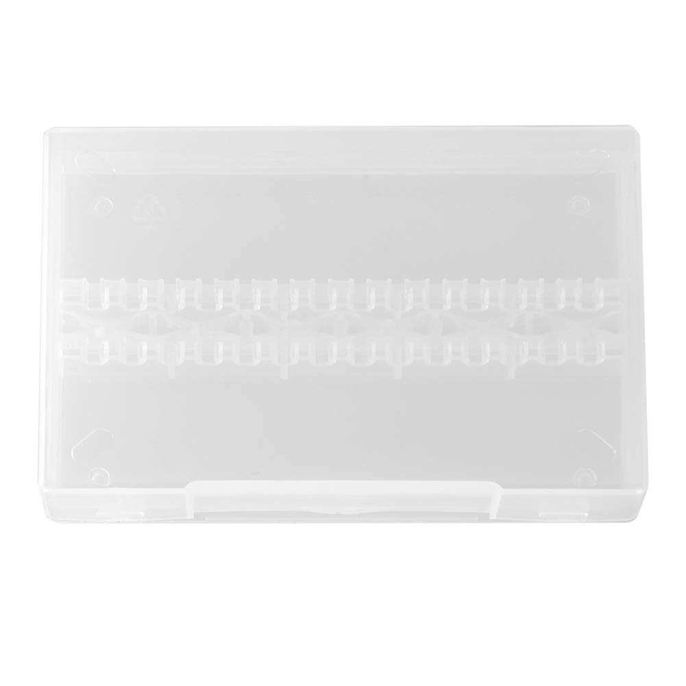 Professional Nail Drill Bit Holder Box - Portable 14 Hole Transparent Storage Case for Nail Art Polishing & Grinding Bits - Perfect for Salon, Home Manicure & Professional Nail Technicians