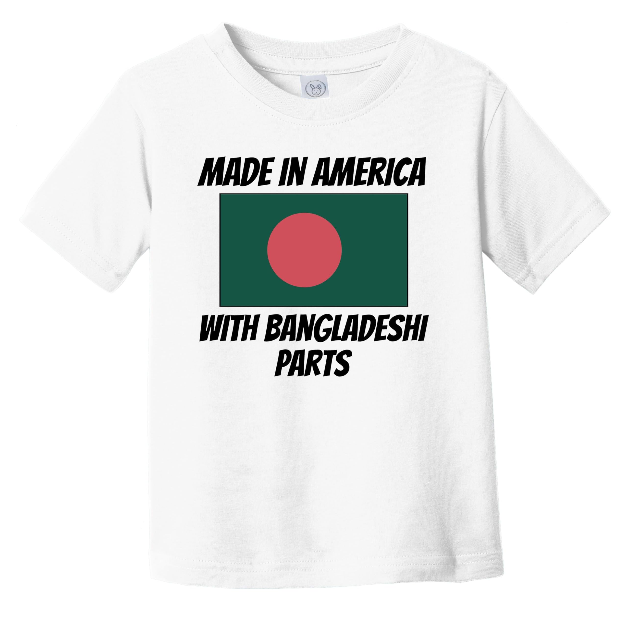 Funny Bangladesh Flag Infant Toddler T-Shirt - Patriotic Baby Clothes Made in USA with Premium Materials | Perfect for Independence Day & Cultural Celebrations