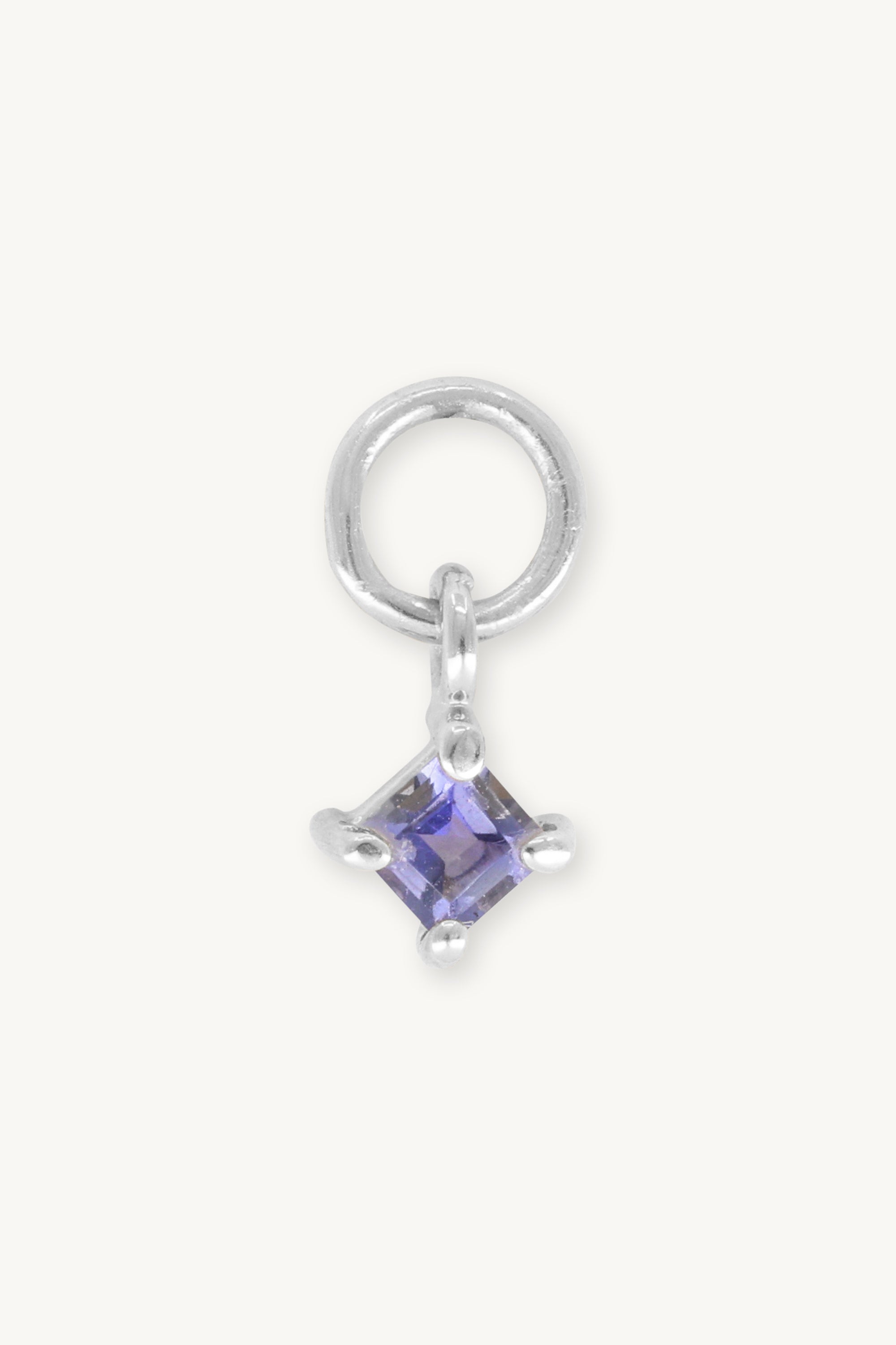 Petite Iolite Silver Charm Pendant Necklace - Elegant Jewelry for Women, Gift for Her - Perfect for Daily Wear & Special Occasions