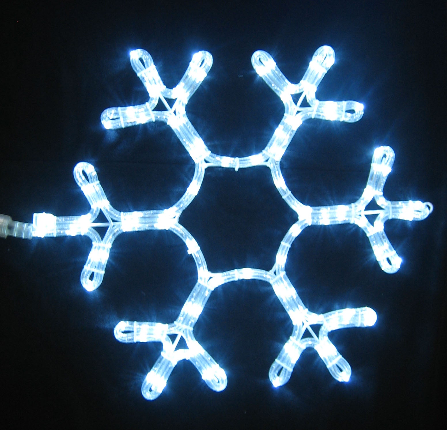 36 Pure White LED Snowflake Christmas Lights - Outdoor Waterproof Fairy String Lights for Holiday Decorations, Xmas Tree, Window, Garden, and Party Decor