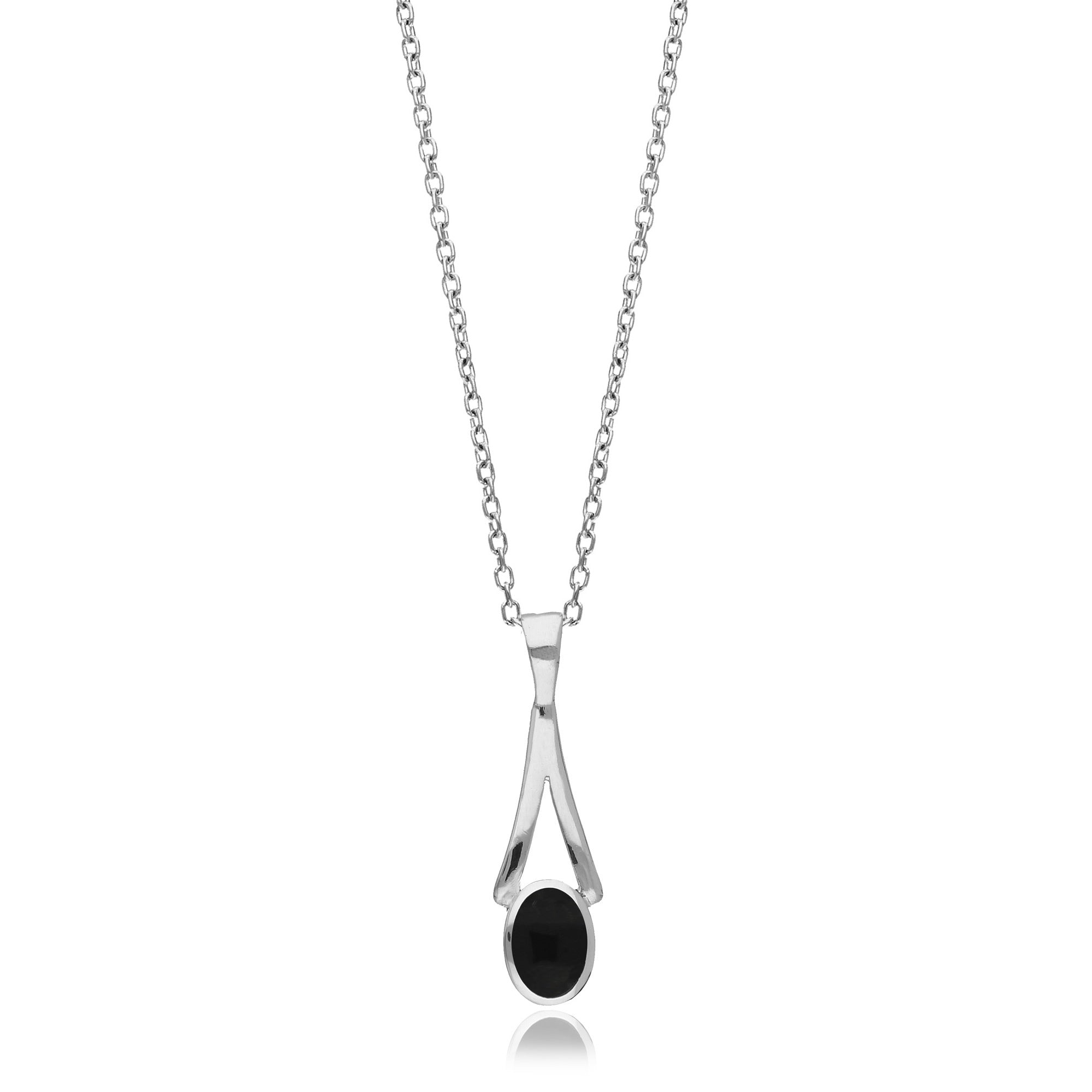 925 Sterling Silver Small Oval Pendant Necklace for Women - Elegant Everyday Jewelry Gift for Her, Perfect for Anniversaries, Birthdays & Special Occasions
