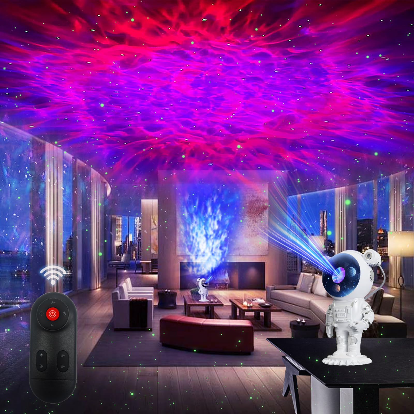 Astronaut Galaxy Projector Night Light for Kids & Adults - Star Projector with Timer & Remote Control for Bedroom, Nursery, Party Decor | Create Stargazing Experience & Relaxing Atmosphere