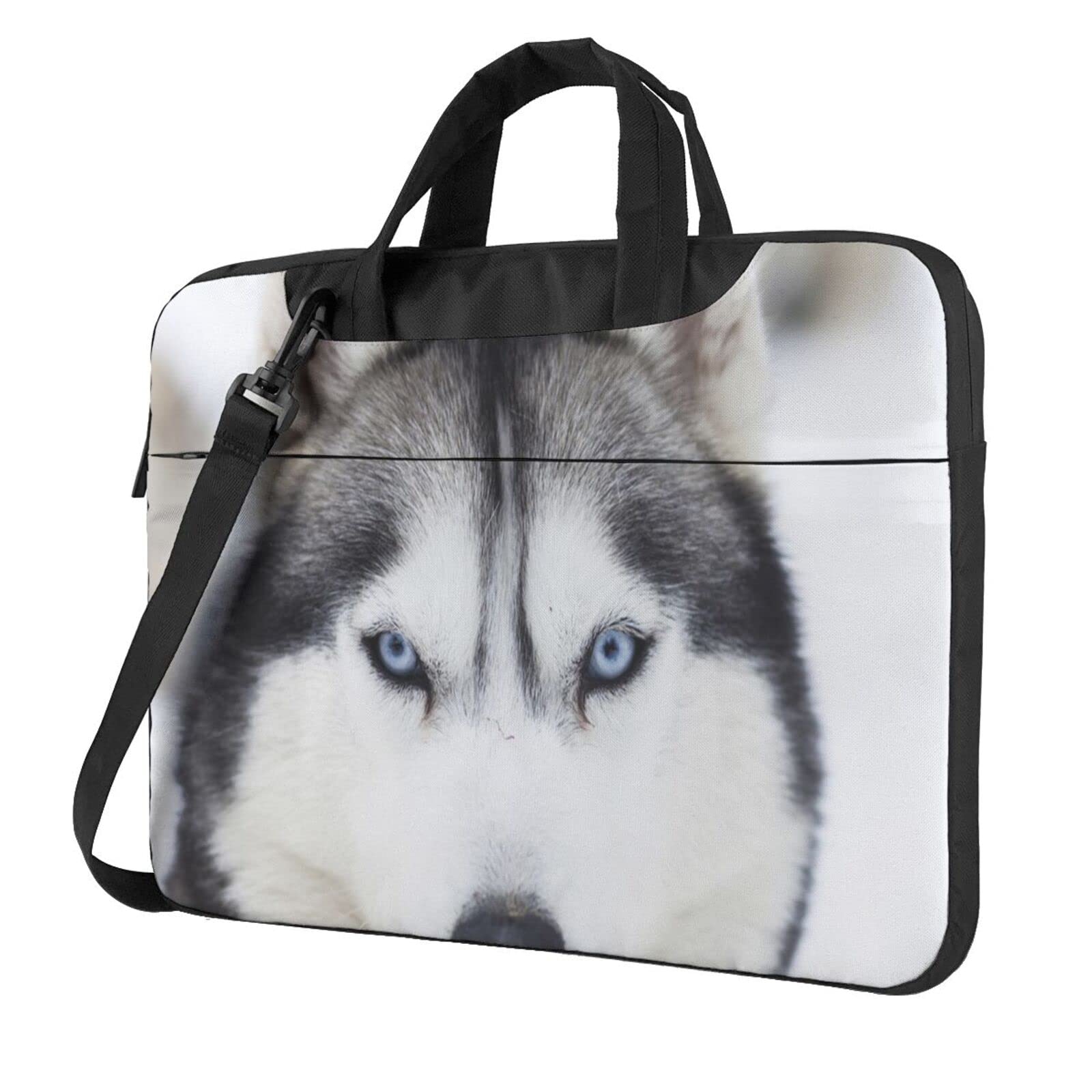 Funny Husky Face Laptop Shoulder Bag - Durable Carrying Case for 13-15 Inch Laptops | Perfect for Work, Travel & School