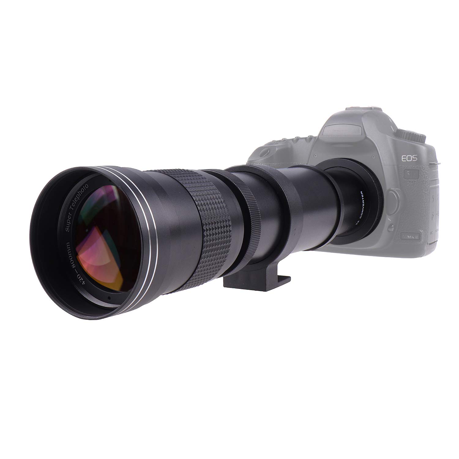 Fotga 420-800mm f/8.3-16 Super Telephoto Zoom Lens with 2X Teleconverter & T-Mount Adapter for Nikon DSLR Cameras (D7500, D7200, D850, D810, D780, D750, D500, D5600, D5300, D3500, D3400, D90) - Perfect for Wildlife, Sports & Long-Distance Photography