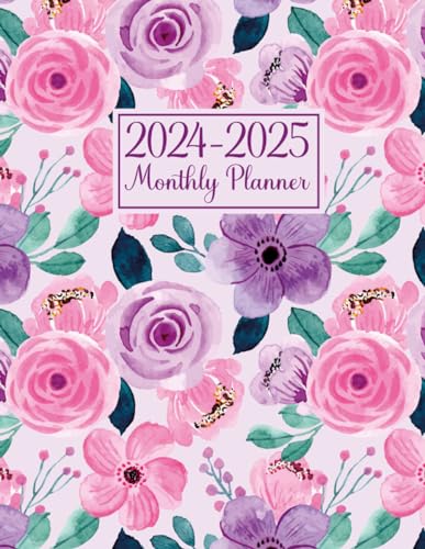 2024-2025 Two Year Monthly Planner - 8.5x11 Large Agenda Calendar with Holidays & Inspirational Quotes - Perfect for Work, School & Personal Organization
