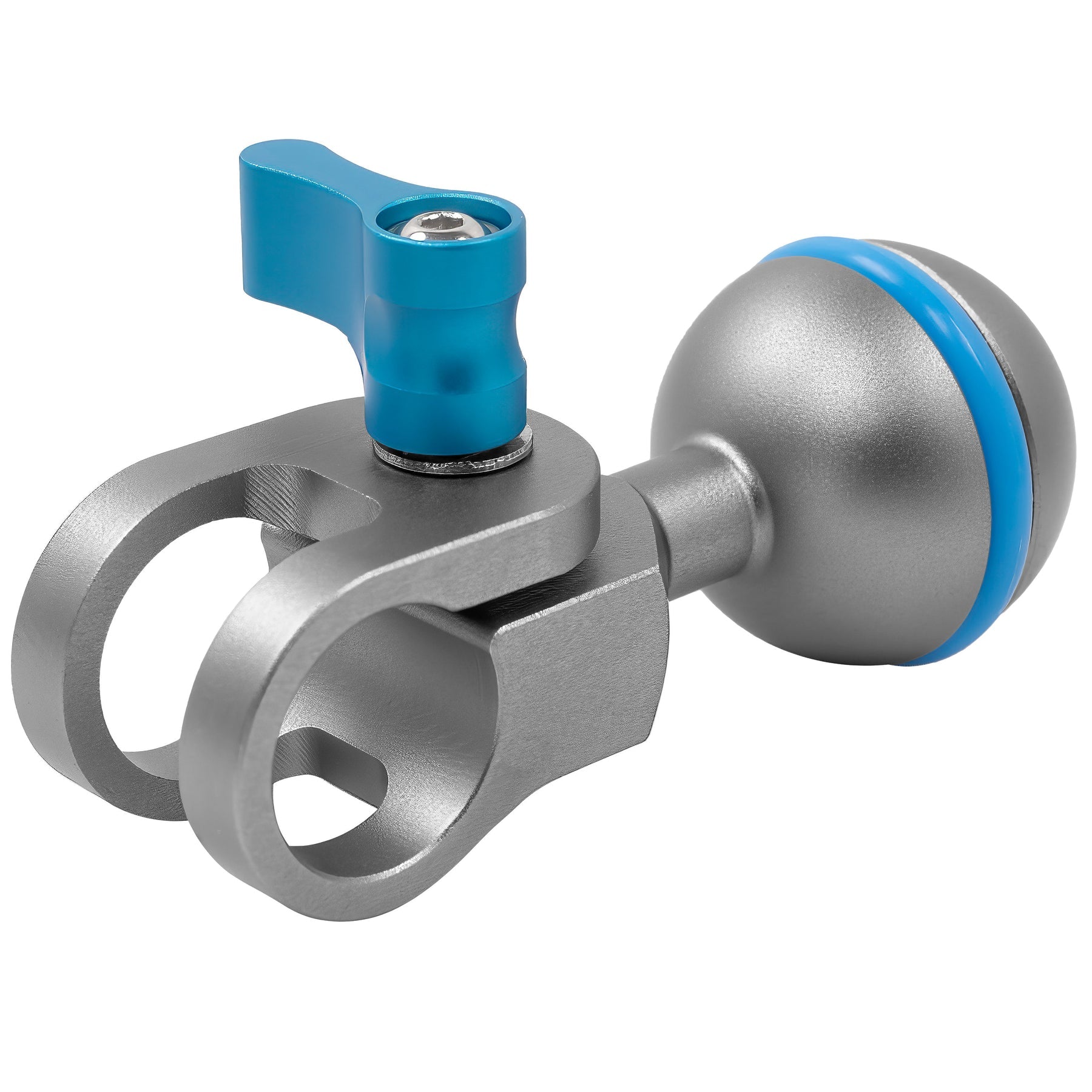 Kondor Blue Ball Head to 15MM Rod Clamp for Magic Arms (Space Gray) - Professional Camera Rig Accessory for DSLR, Mirrorless & Cinema Gear - Perfect for Studio, Vlogging & Film Production