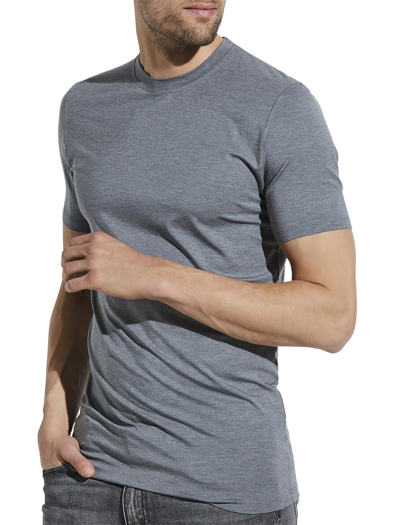 Zimmerli Pureness Micromodal Crewneck T-Shirt for Men - Soft Breathable Cotton Alternative - Perfect for Casual Wear, Lounge & Travel