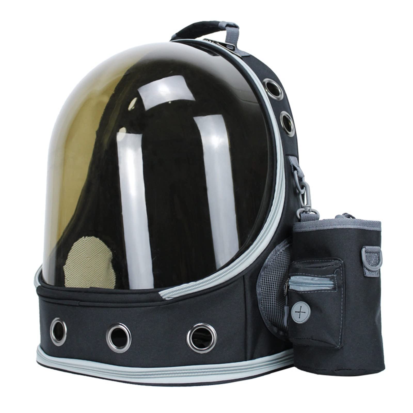 LATINDAY Astronaut Space Capsule Cat Backpack - Breathable Pet Carrier for Small Dogs & Cats with Snack Bag - Perfect for Travel, Hiking & Outdoor Adventures