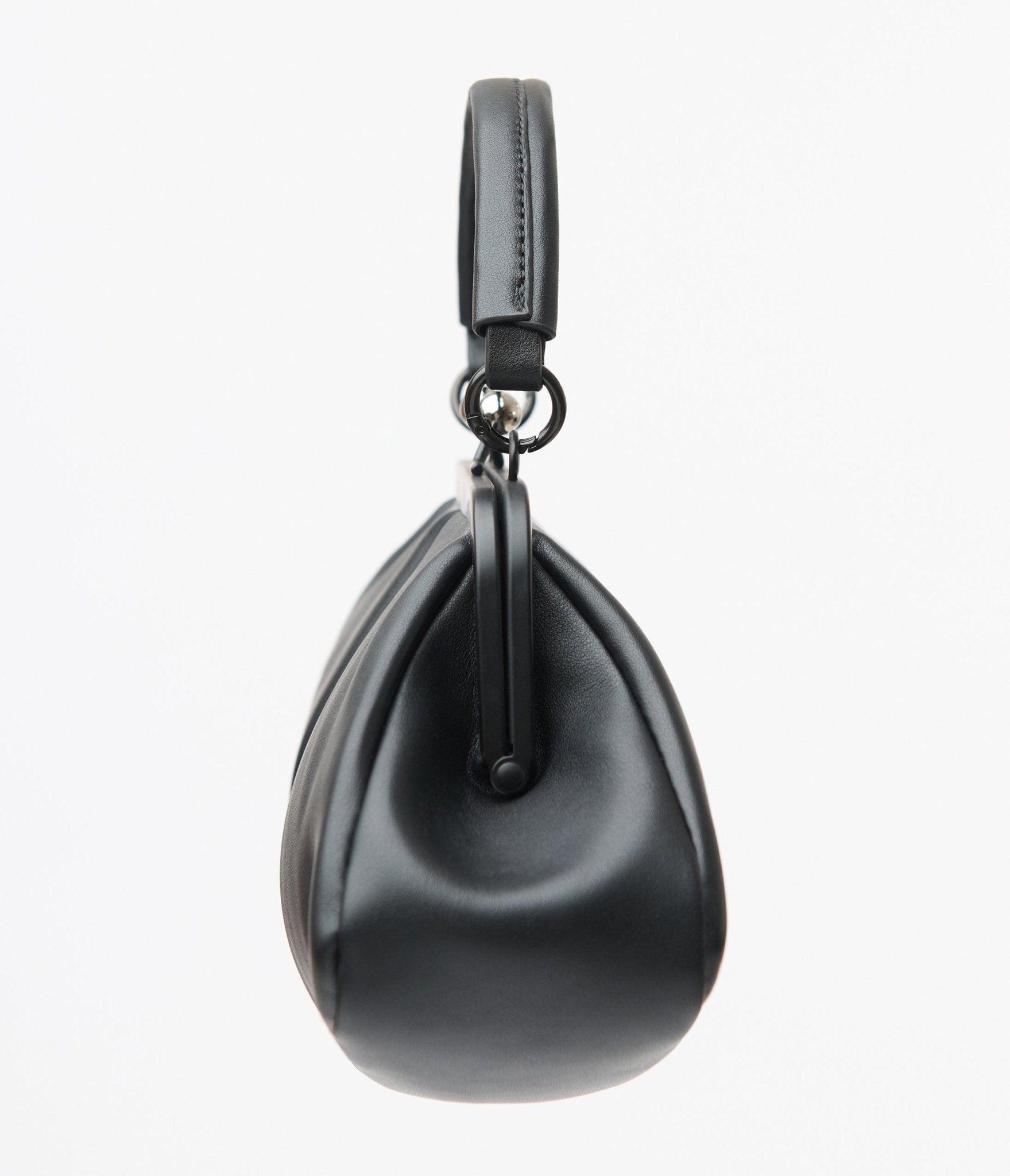 Royal Monk Black Leatherette Shirley Handbag for Women - Stylish Vegan Leather Purse with Shoulder Strap, Perfect for Work, Party & Daily Use