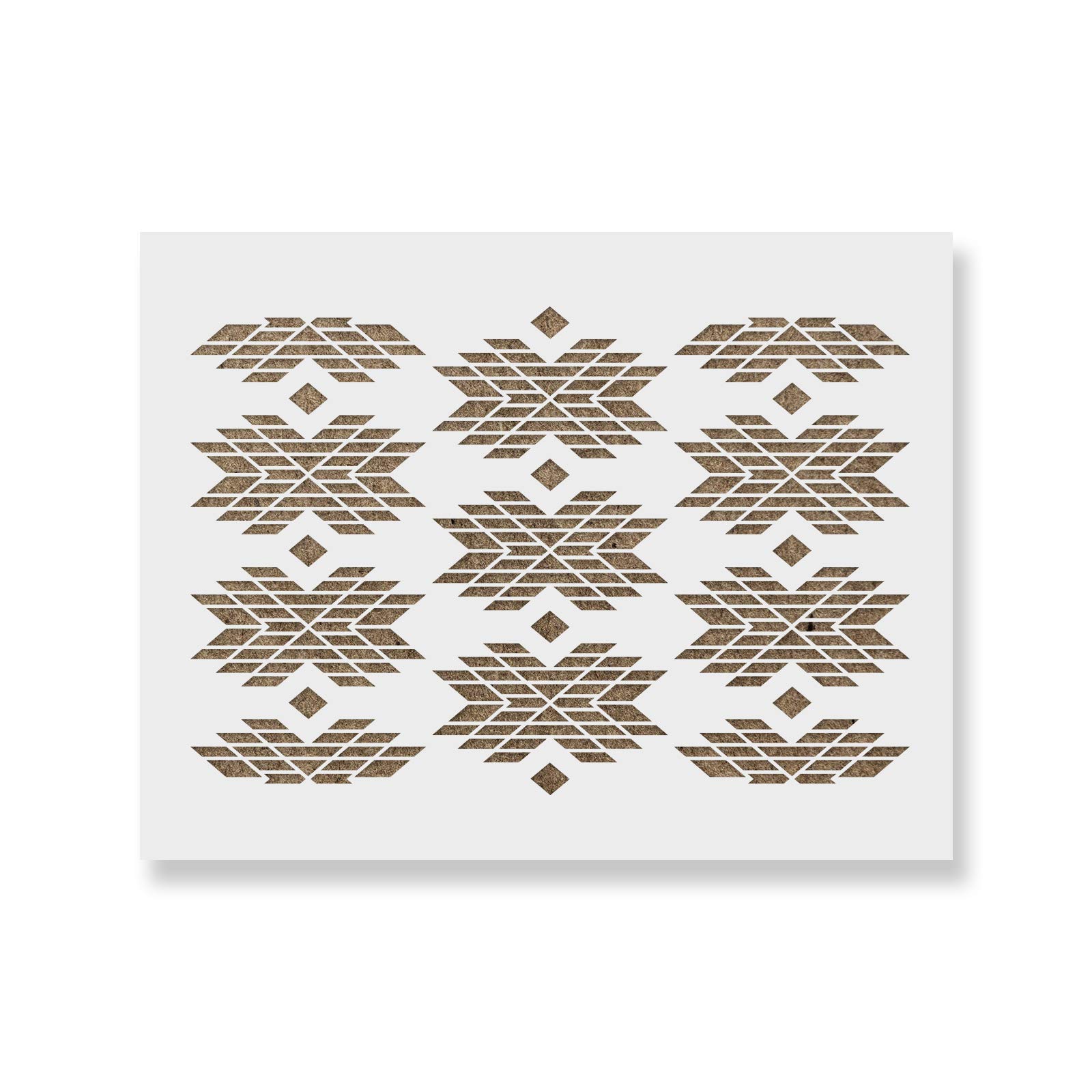 Navajo Stencil Set - Reusable Wall Stencils for Painting, DIY Home Decor & Crafts | Perfect for Southwestern Style Room Makeovers, Furniture Upcycling & Creative Wall Art Projects
