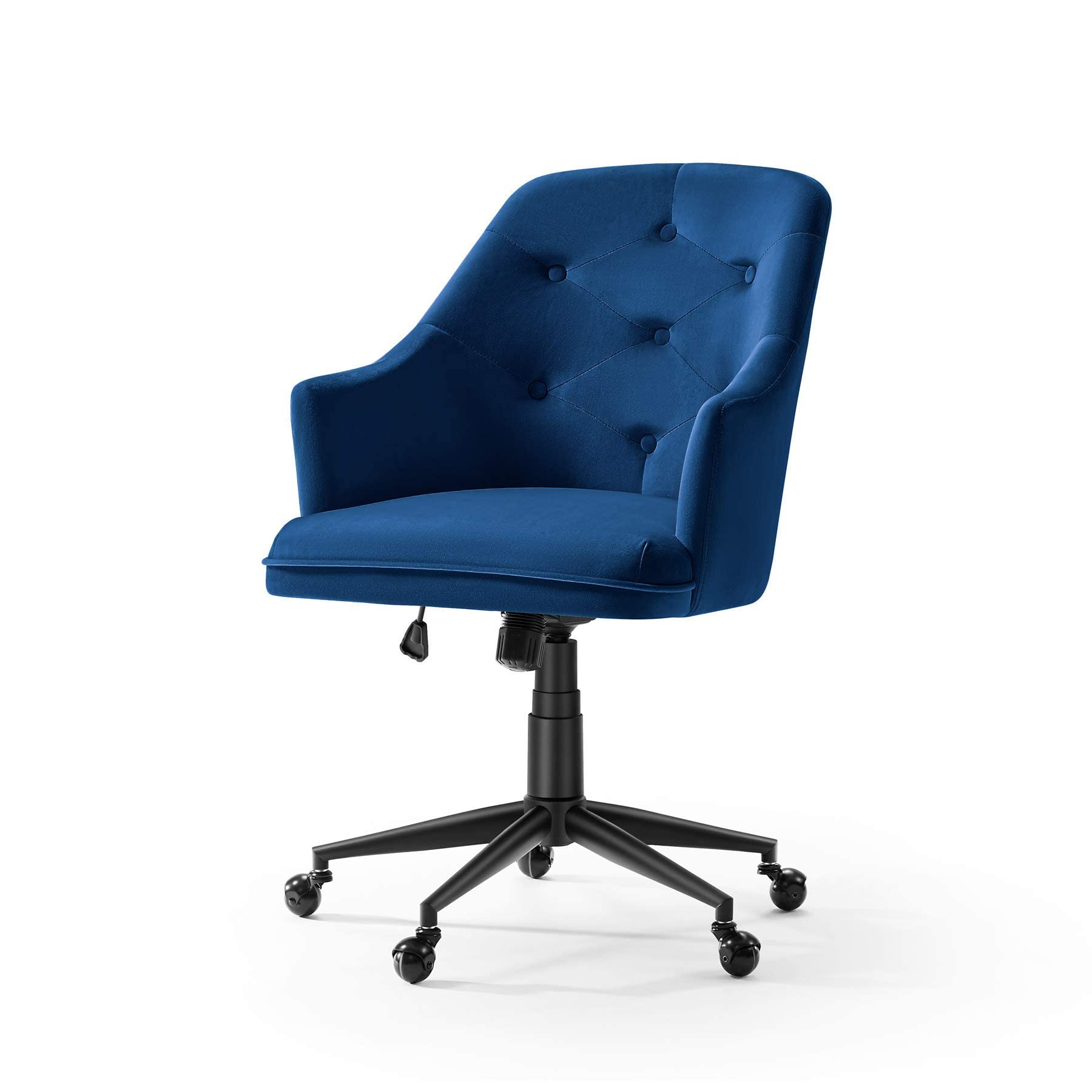Tribesigns Velvet Office Chair with Wheels - Modern Adjustable Height Swivel Desk Chair with Back & Arm Support - Ergonomic Home Office Chair for Work, Study, Gaming & Living Room Comfort