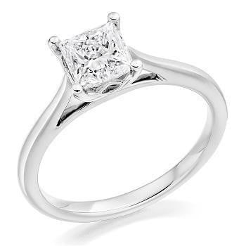 18K Gold 0.75 Carat Princess Cut Solitaire Lab Grown Diamond Ring F/VS1 - Perfect for Engagement, Wedding & Anniversary Gifts