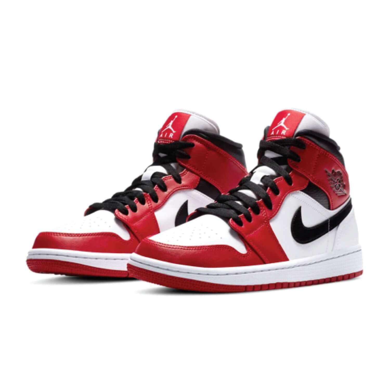 Air Jordan 1 Mid Chicago White Basketball Shoes - Men's High-Top Sneakers for Casual Wear & Street Style | Perfect for Basketball, Gym & Everyday Fashion