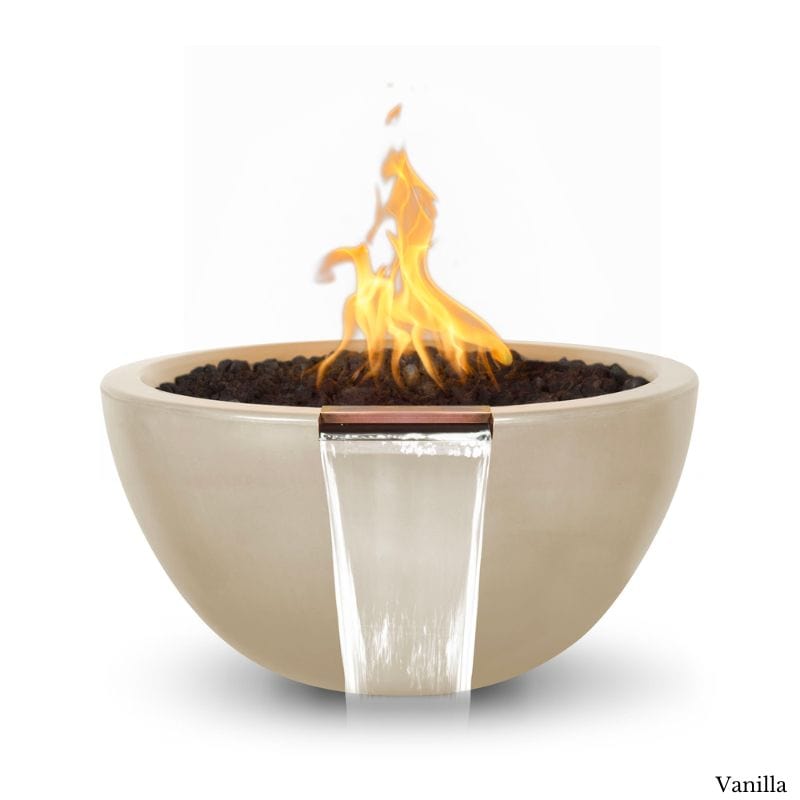 Luna Fire & Water Bowl - Durable Concrete Outdoor Fire Pit Bowl for Patio, Garden, and Backyard Decor | Perfect for Campfires, Relaxation, and Ambiance