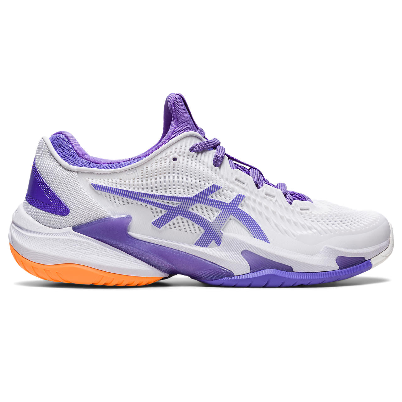 ASICS Court FF 3 Women's Tennis Shoes - White/Purple | High-Performance Indoor & Outdoor Court Shoes for Women | Perfect for Tennis, Pickleball & Volleyball Players