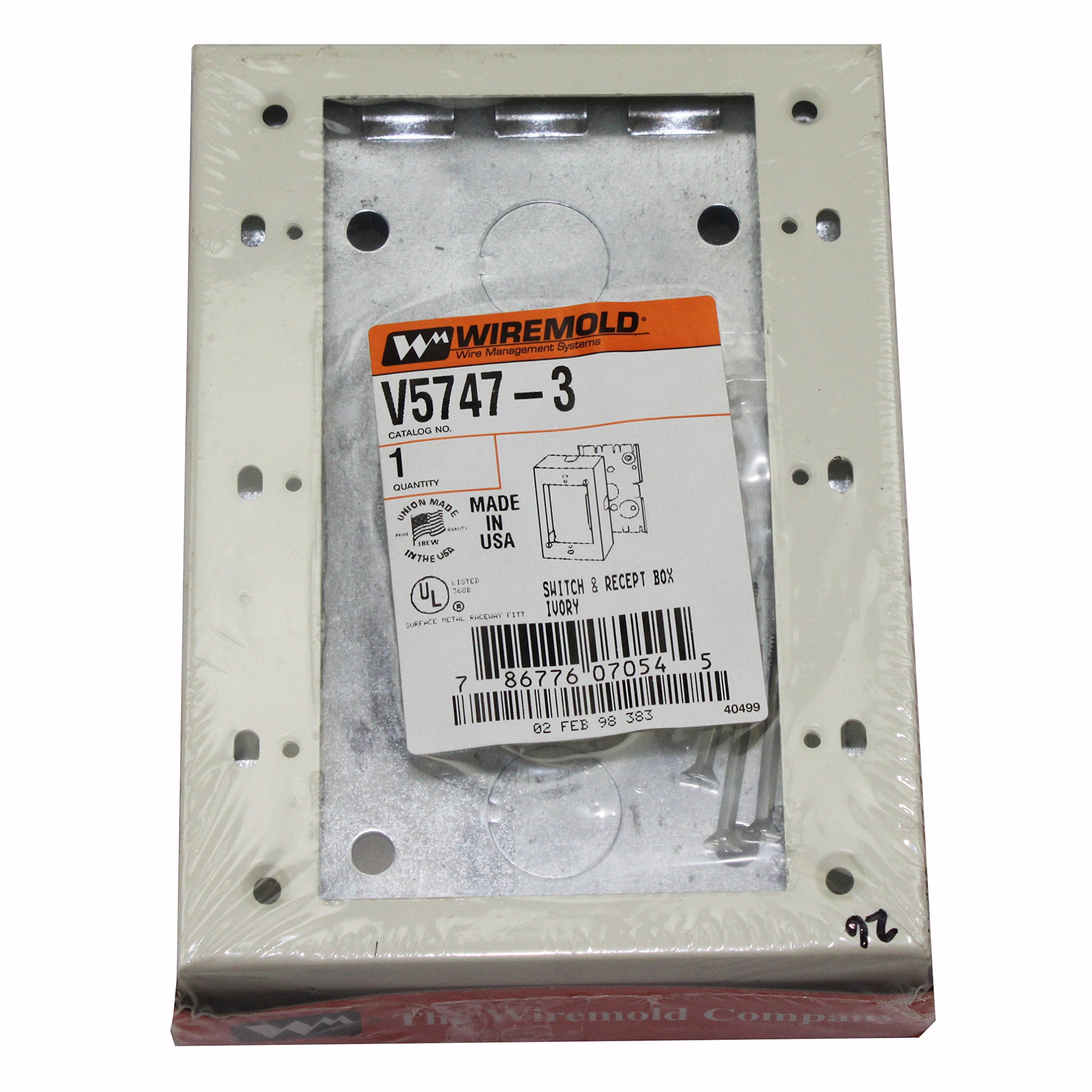 3 Gang Electrical Box Fitting - Ivory Steel Wall Plate for Home & Office Wiring | Durable & Easy Installation