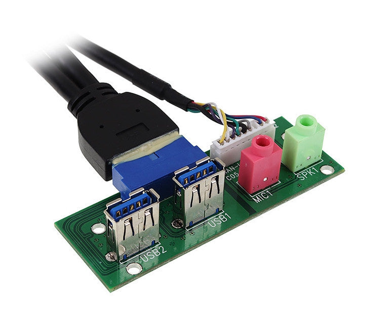 Lian Li PW-IO4M8500 USB 3.0 Front Panel Upgrade Kit with Multi-Media Ports - Perfect for PC Case Modding & Custom Builds