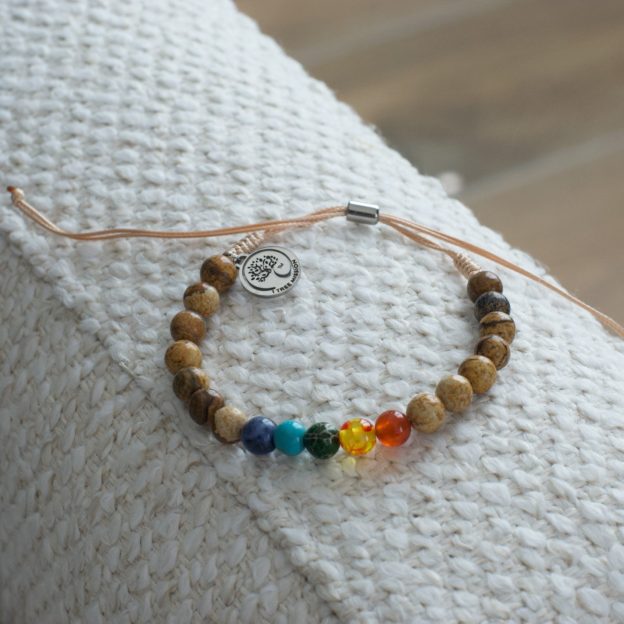Handmade Aspen Tree Beaded Bracelet - Natural Wood Beads & Adjustable Cord - Boho Chic Jewelry for Women - Perfect for Outdoor Adventures, Yoga & Everyday Wear