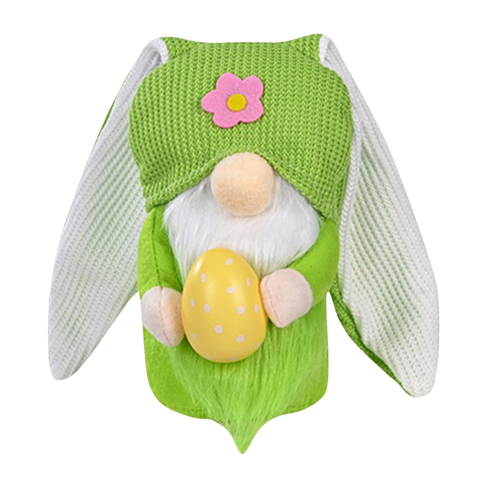 Easter Gnome Plush Decor - Handmade Swedish Tomte Stuffed Elf Doll with Bunny Egg Design for Holiday Home Decor | Perfect for Easter Tree Ornaments, Mantel Displays & Spring Home Decorations