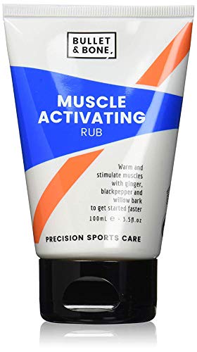 Bullet & Bone Muscle Activating Rub 100ml - Fast Pain Relief Cream for Sore Muscles & Joints - Natural Ingredients for Athletes, Gym & Post-Workout Recovery