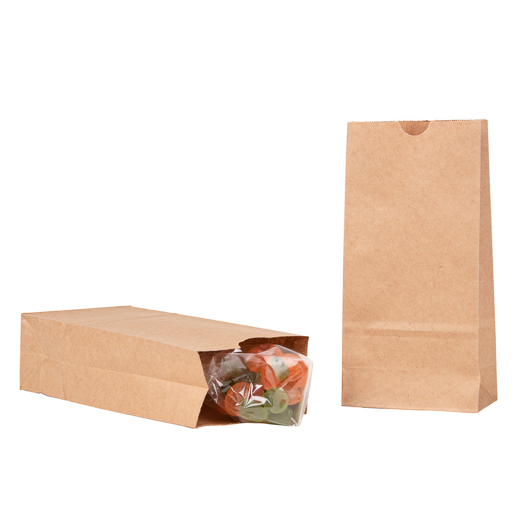 Premium Kraft Paper Bags 2 lb Capacity - 4.25