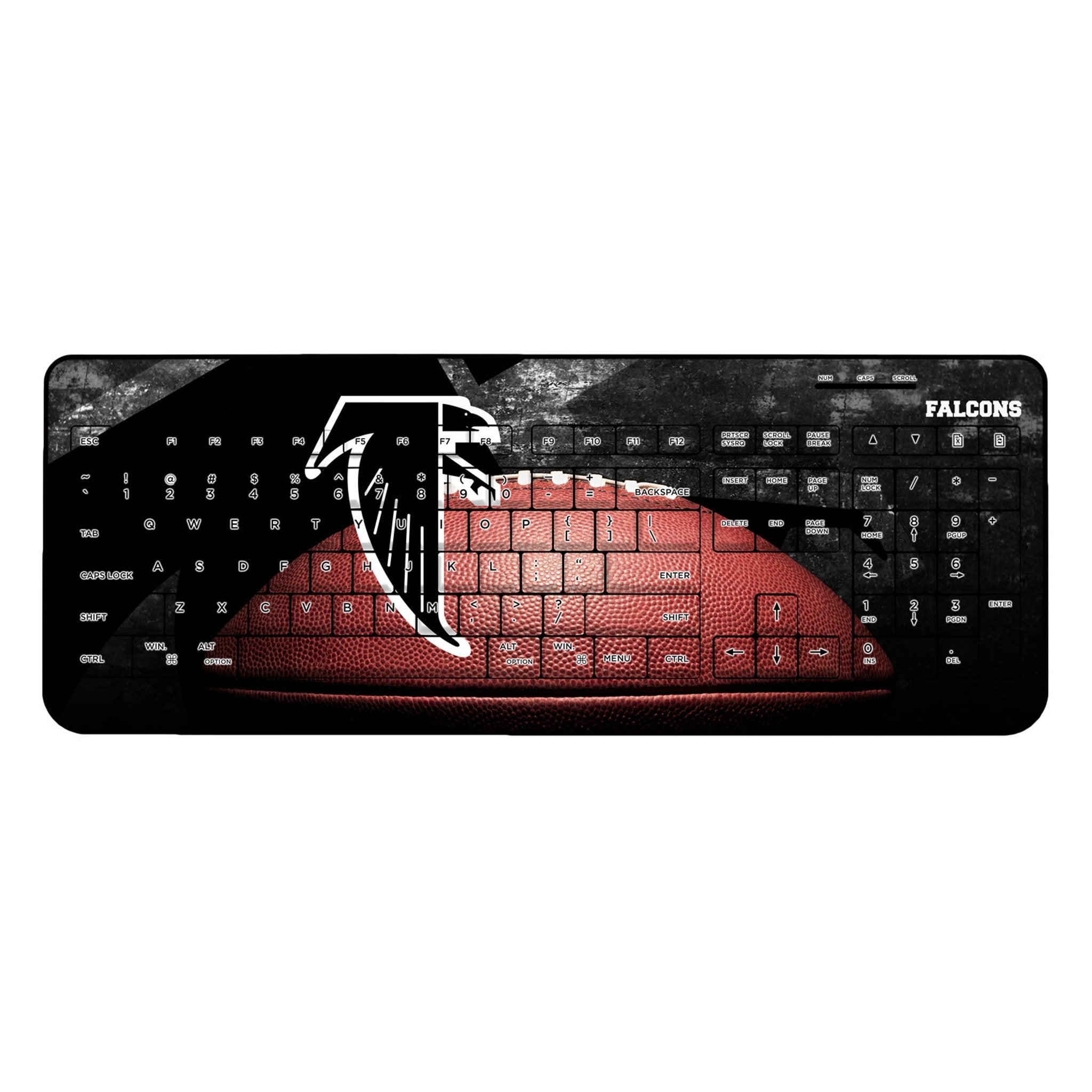 Atlanta Falcons Classic Legendary Wireless USB Keyboard - Ergonomic Design for Gaming & Office Use - Perfect for Falcons Fans & PC Enthusiasts