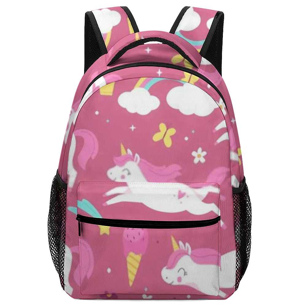 Cute Cartoon Kawaii Animals Unicorns and Rainbow Backpack - 16.5 Inch Laptop Backpack for School, College, Hiking, Travel & Diaper Bag - Durable Unisex Backpack for Men & Women - Perfect for Daily Commute, Campus Life & Outdoor Adventures
