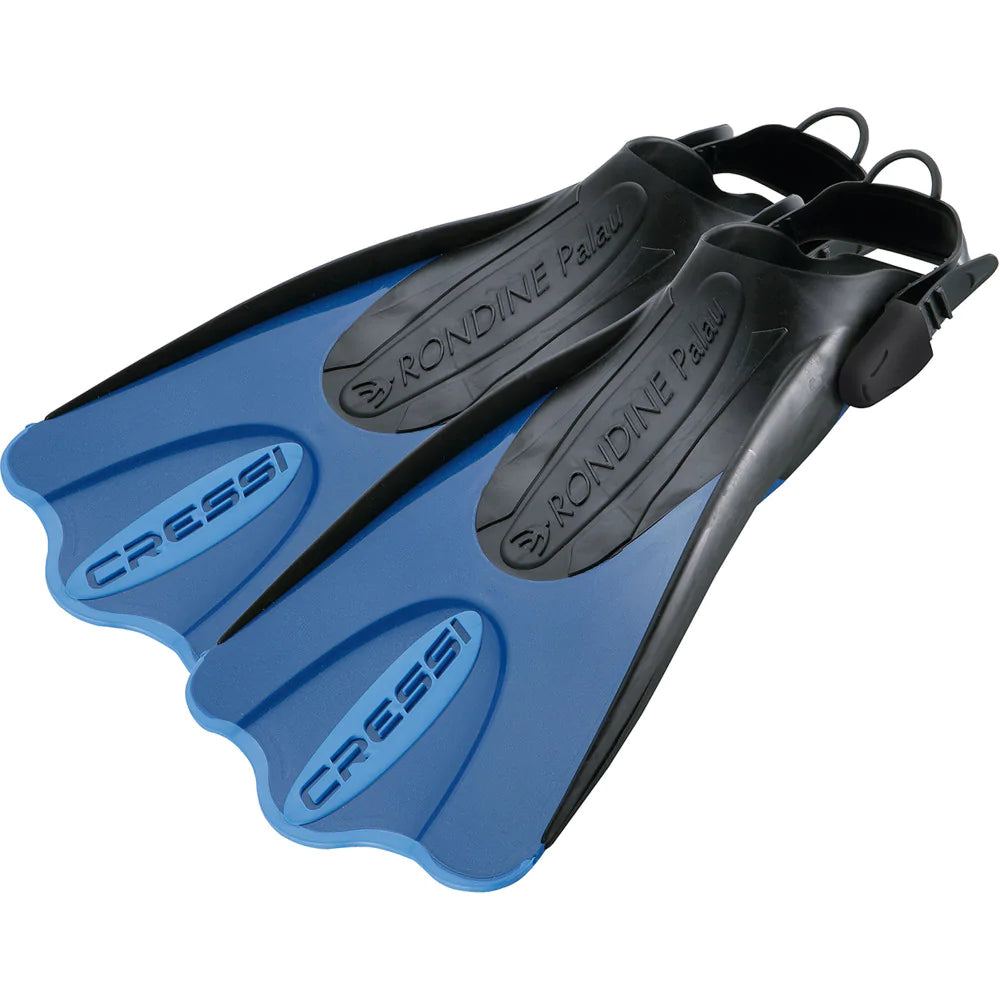 Cressi Palau SAF Blue/Azure Snorkeling Fins - Lightweight & Comfortable for Scuba Diving, Swimming & Beach Vacations