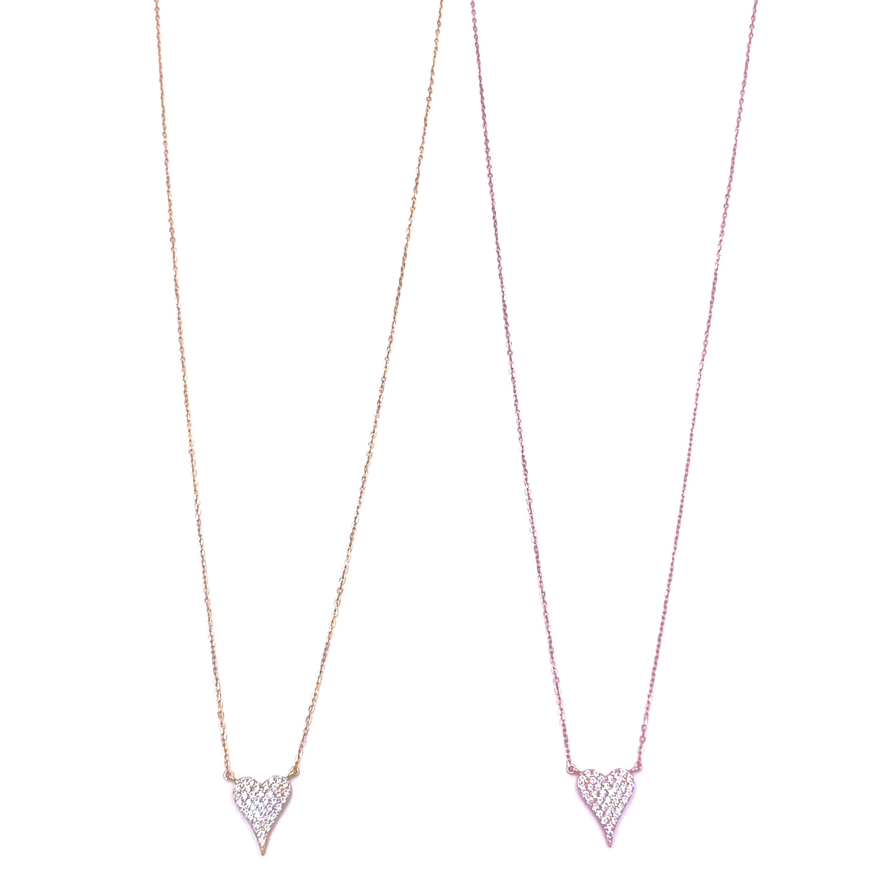 Ashley Gold Plated Elongated CZ Heart Pendant Necklace for Women - Perfect Gift for Valentine's Day, Anniversary & Romantic Occasions