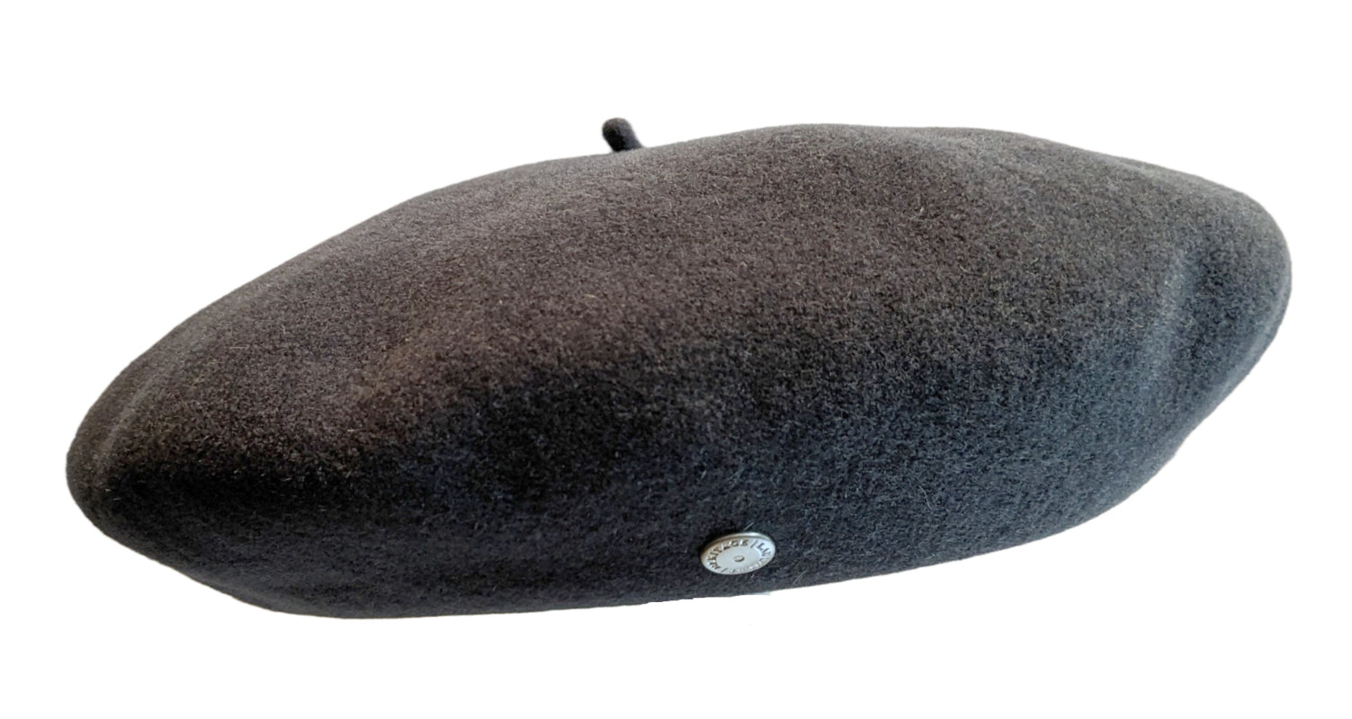Laulhere Stretchable Wool Ladies Beret in Grey - Soft & Warm French Wool Hat for Women - Perfect for Winter, Fall & Fashion Outfits