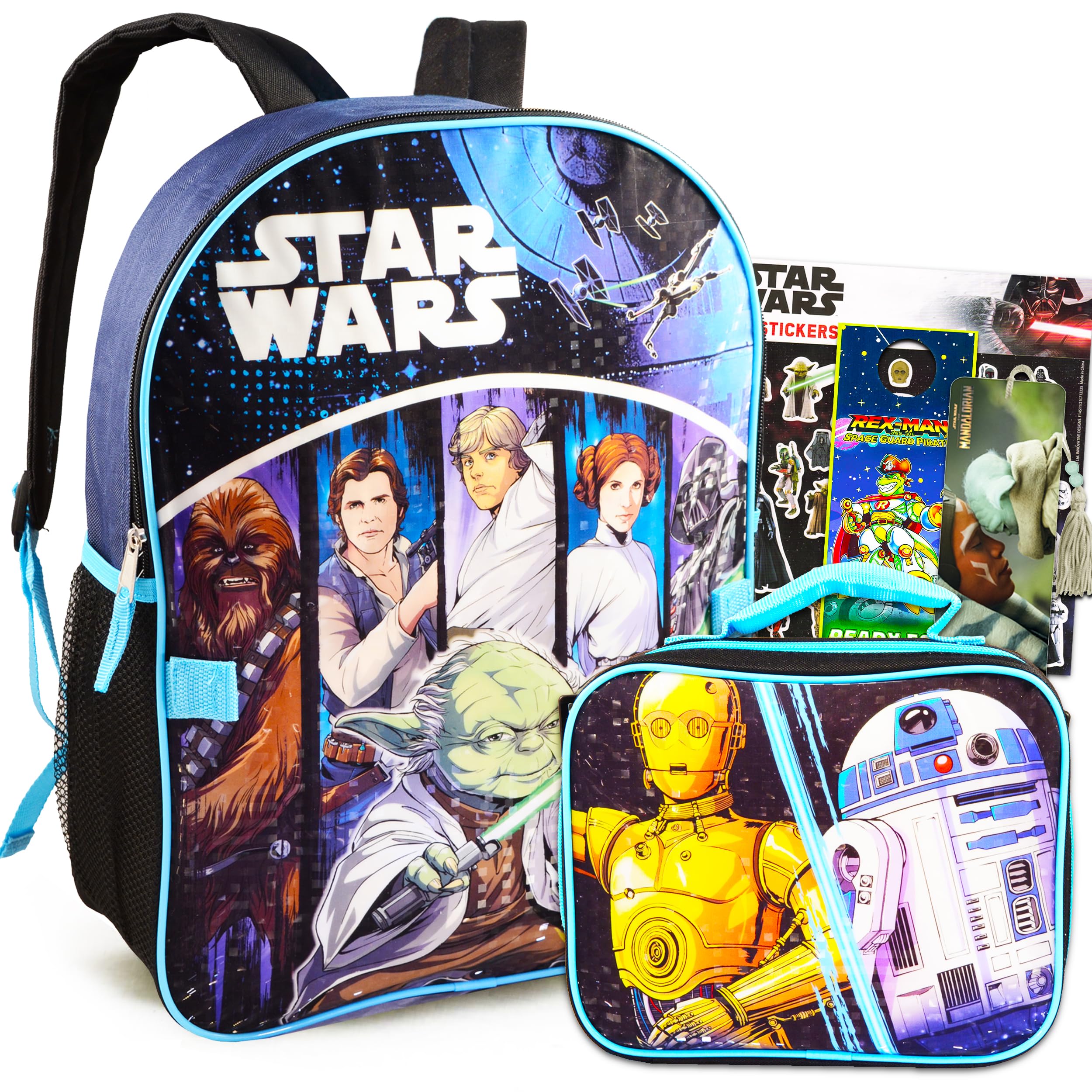 Star Wars School Supplies Set for Kids - 5 Piece Bundle with 10