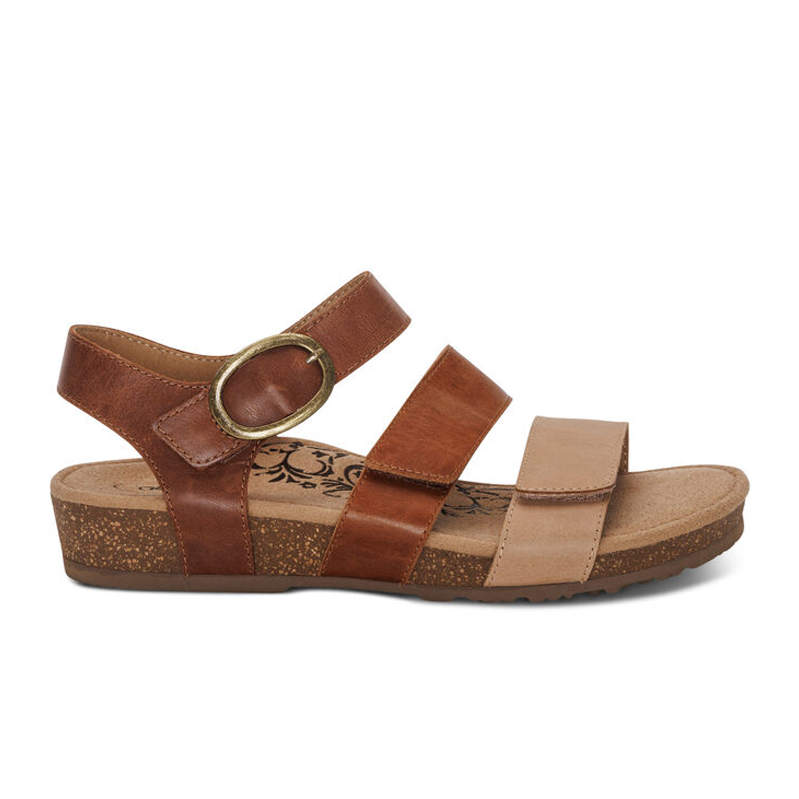 Aetrex Lilly Women's Backstrap Sandal - Comfortable Orthopedic Walking Shoes in Walnut Brown | Perfect for Beach, Vacation & Summer Outfits