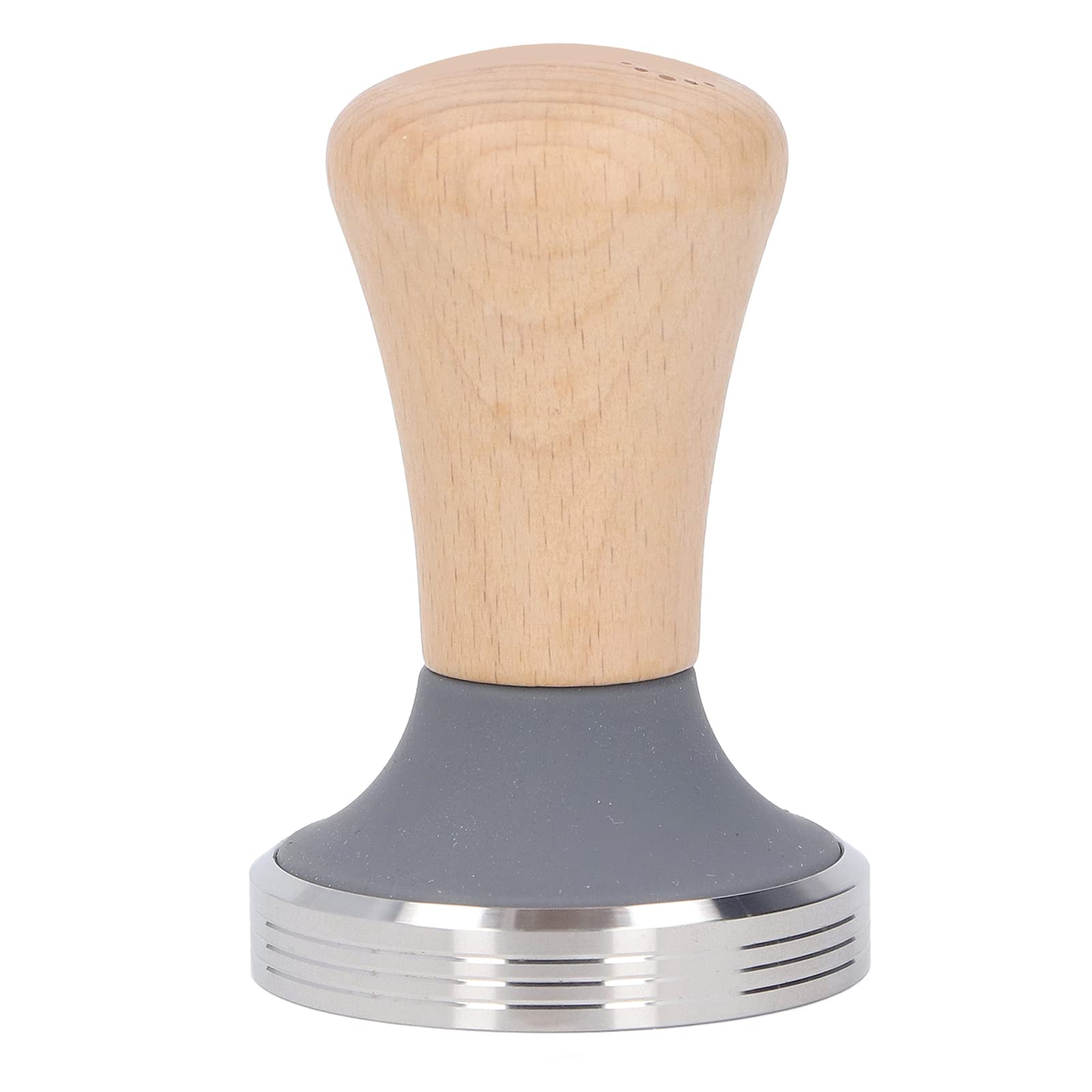 Premium 51MM Coffee Tamper - Food Grade Stainless Steel Espresso Press Tool with Ergonomic Handle for Uniform Pressure & Comfortable Use | Barista-Grade, Easy to Clean (Grey) | Perfect for Home Brewing & Professional Coffee Shops