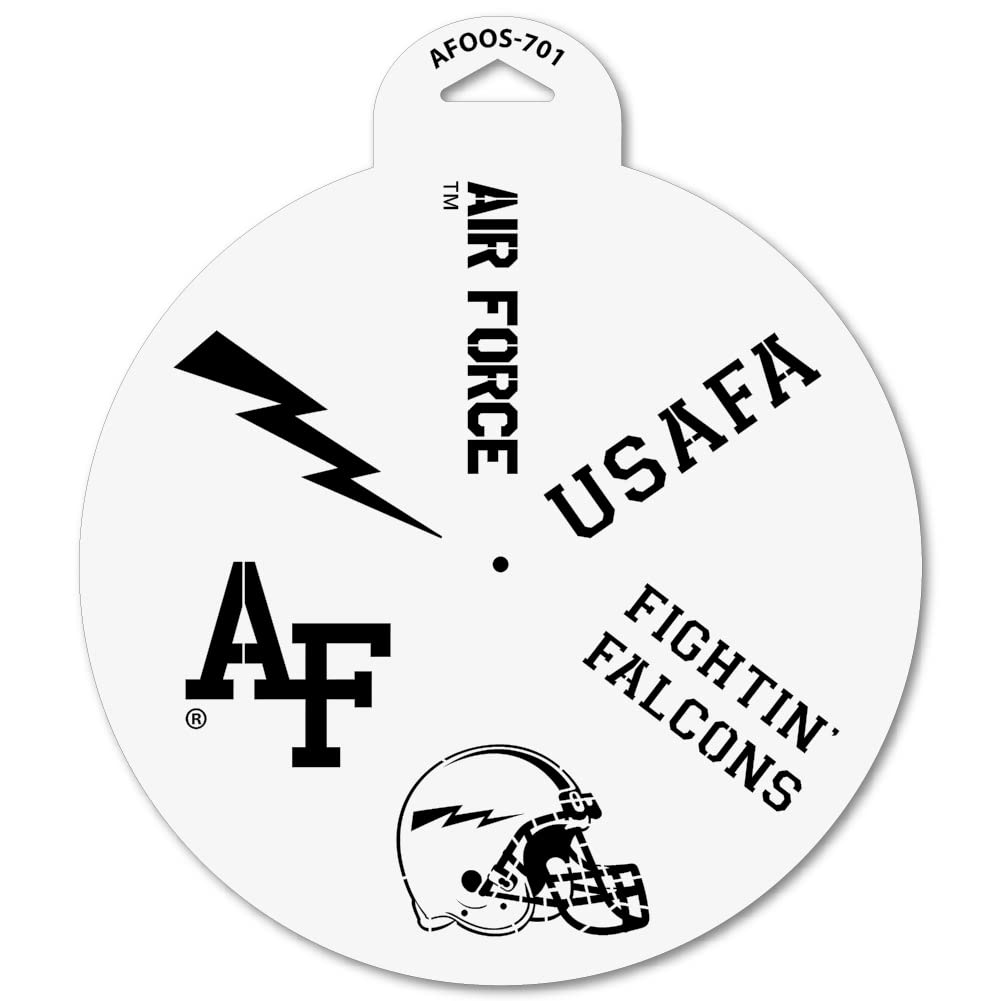 Air Force Small Fanatic Stencil Wheel - Custom Car Decal for Sports Fans & Military Enthusiasts | Perfect for DIY Projects, Car Accessories, and Fan Gear